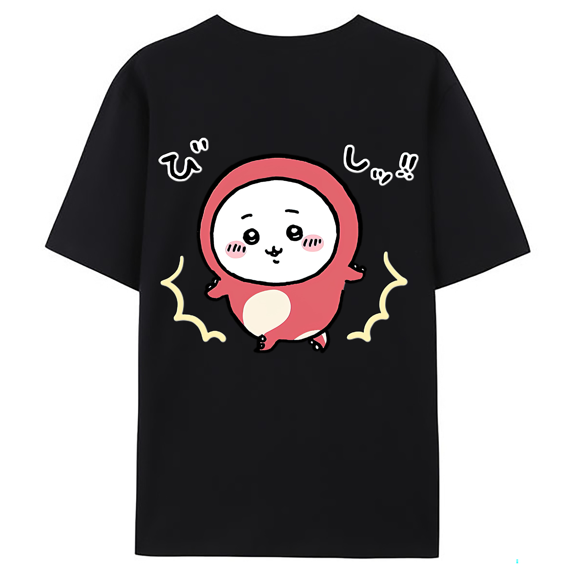 （画像用） ちいかわ ちいかわ Chii-kawa chiikawa 綿100％ メンズ半袖Tシャツ（バックプリント） 通気性