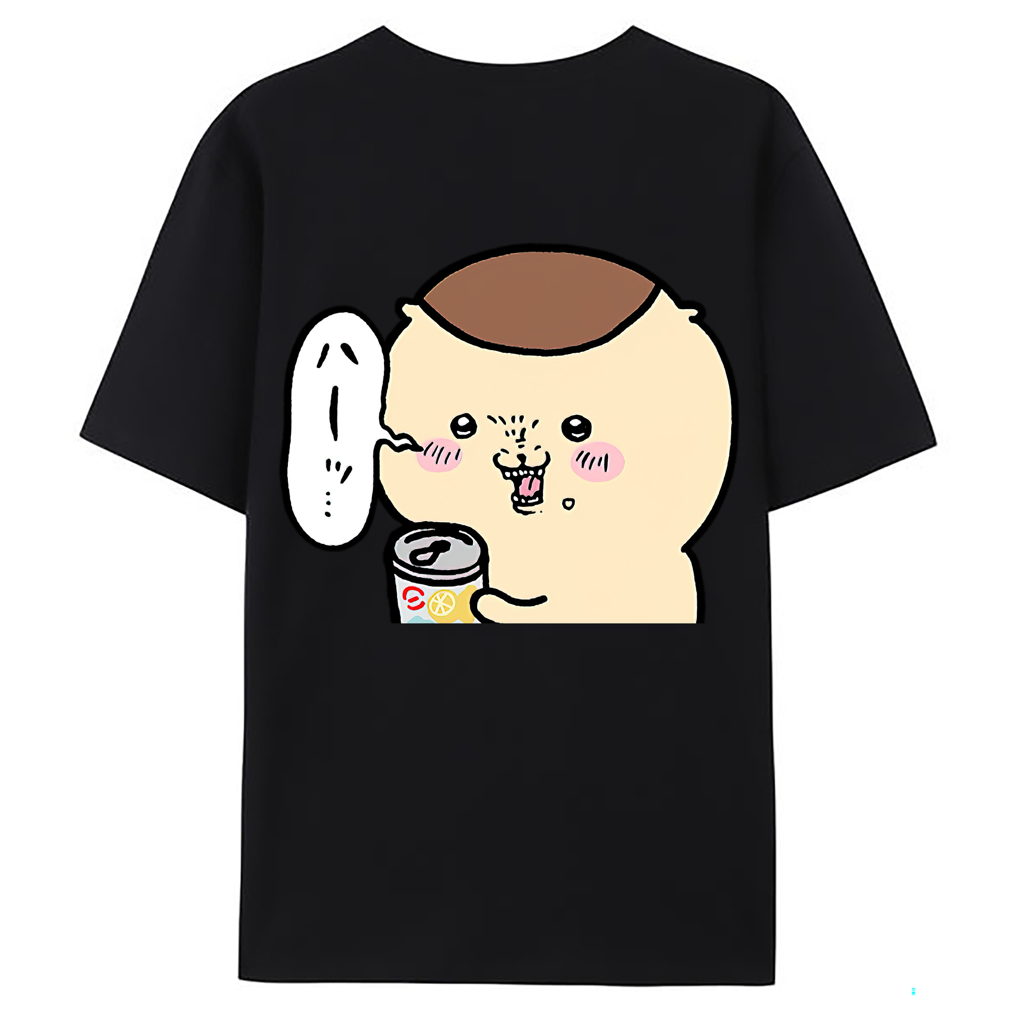 （画像用） ちいかわ くりまんじゅう Chii-kawa kuri manjū 綿100％ メンズ半袖Tシャツ（バックプリント） 通気性
