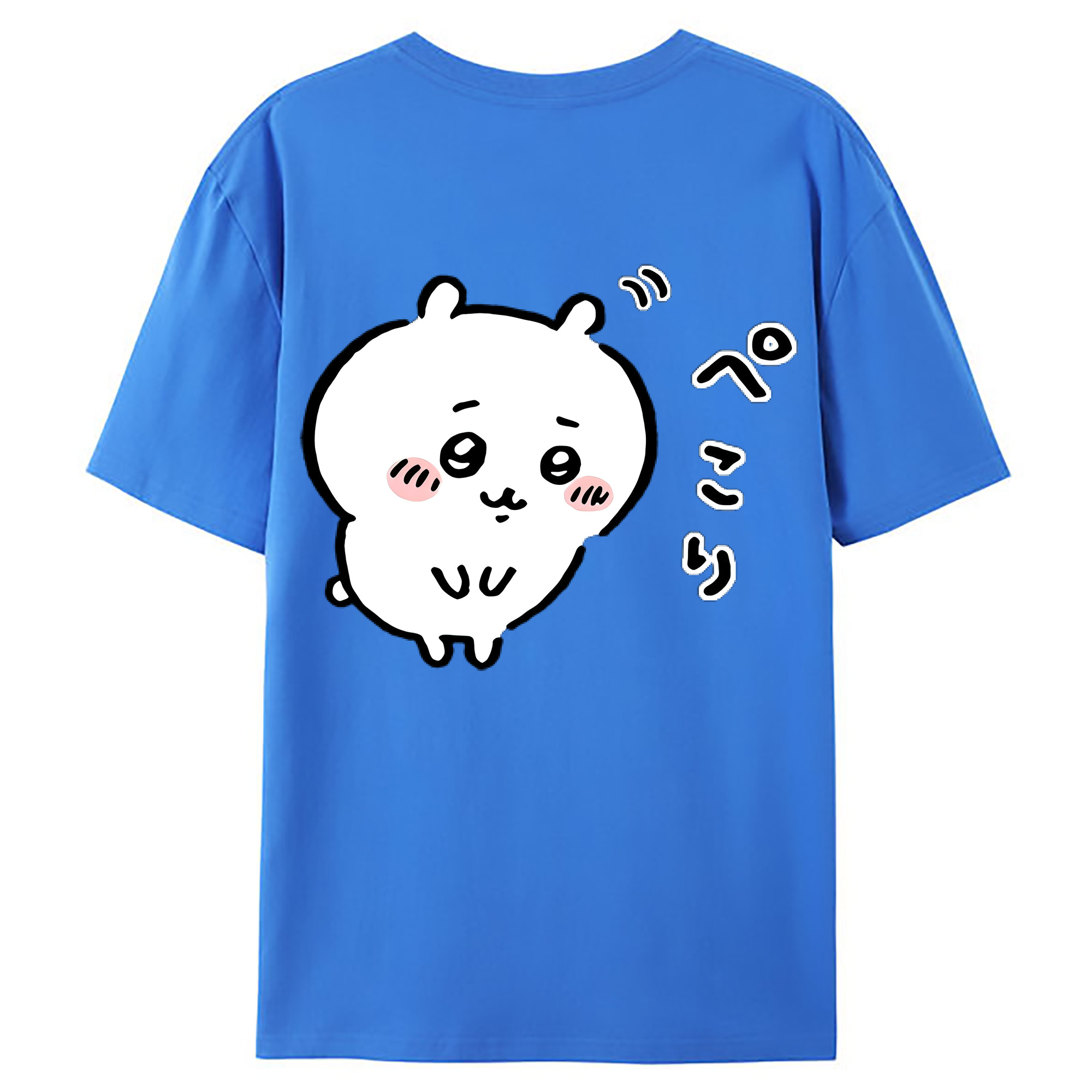 （画像用） ちいかわ ちいかわ Chii-kawa chiikawa 綿100％ メンズ半袖Tシャツ（バックプリント） 通気性