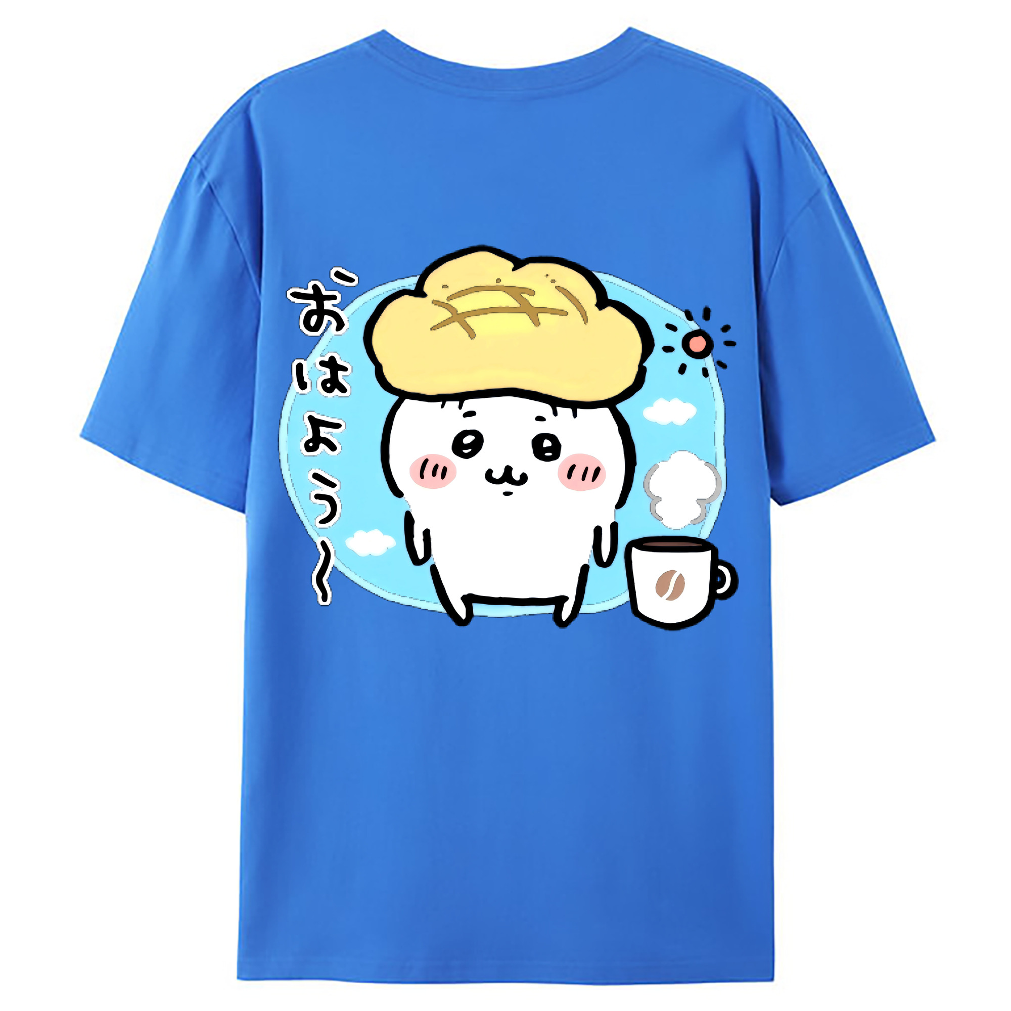 （画像用） ちいかわ ちいかわ Chii-kawa chiikawa 綿100％ メンズ半袖Tシャツ（バックプリント） 通気性