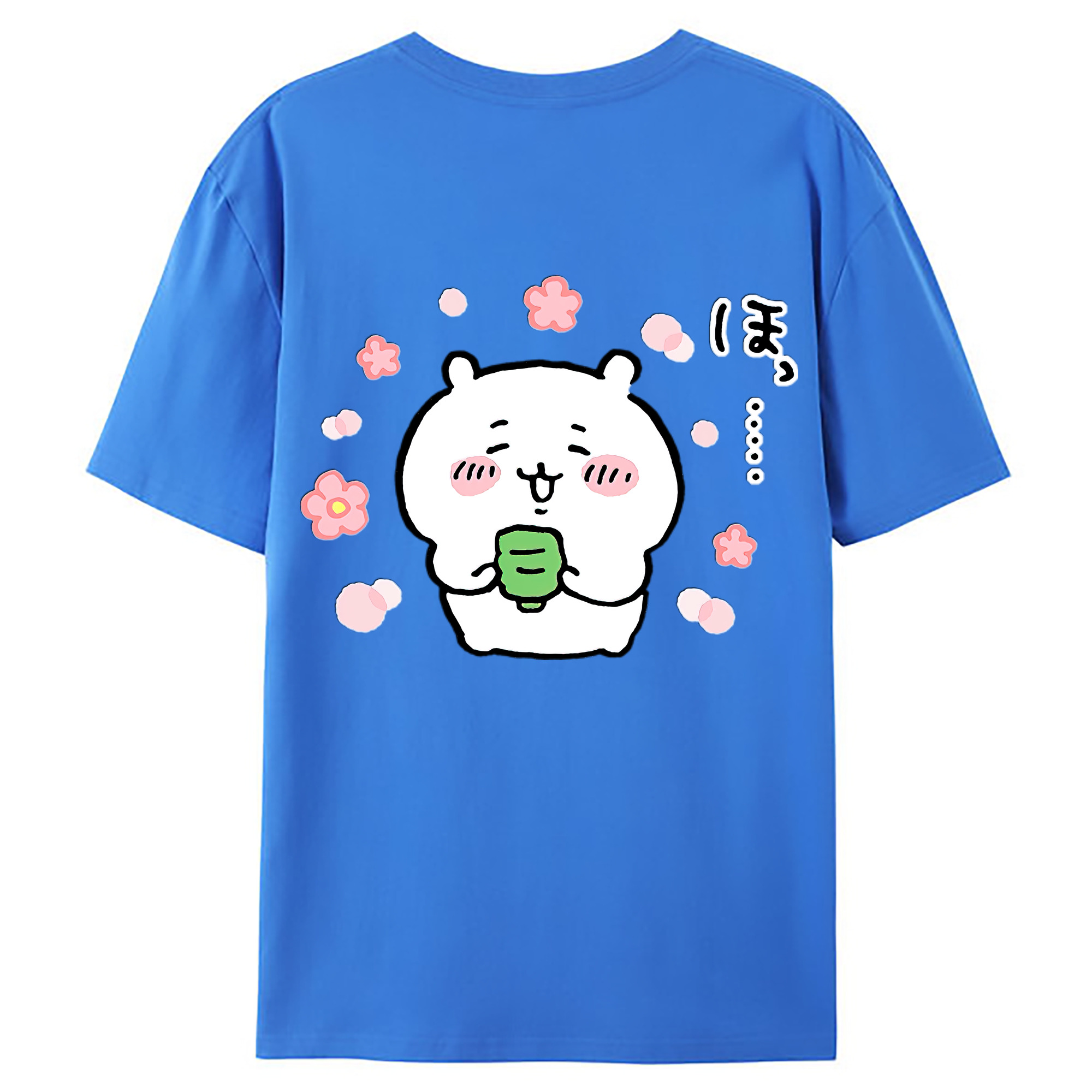（画像用） ちいかわ ちいかわ Chii-kawa chiikawa 綿100％ メンズ半袖Tシャツ（バックプリント） 通気性