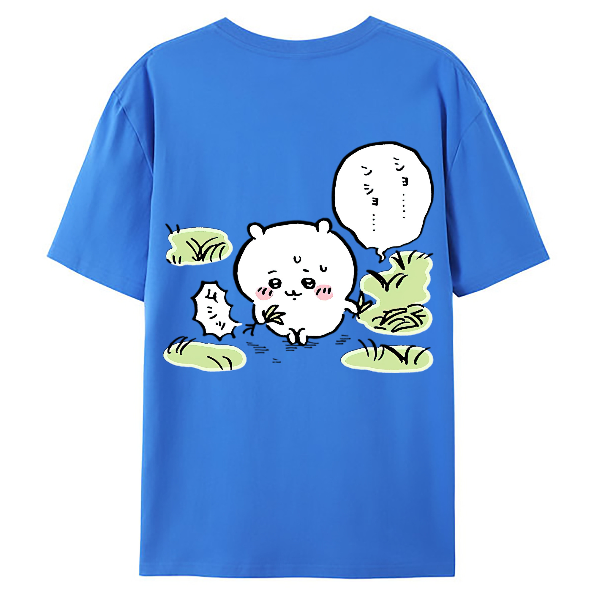 （画像用） ちいかわ ちいかわ Chii-kawa chiikawa 綿100％ メンズ半袖Tシャツ（バックプリント） 通気性
