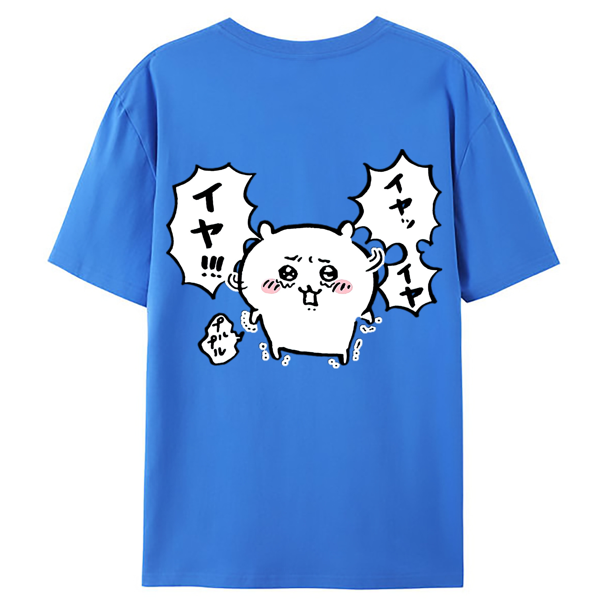 （画像用） ちいかわ ちいかわ Chii-kawa chiikawa 綿100％ メンズ半袖Tシャツ（バックプリント） 通気性