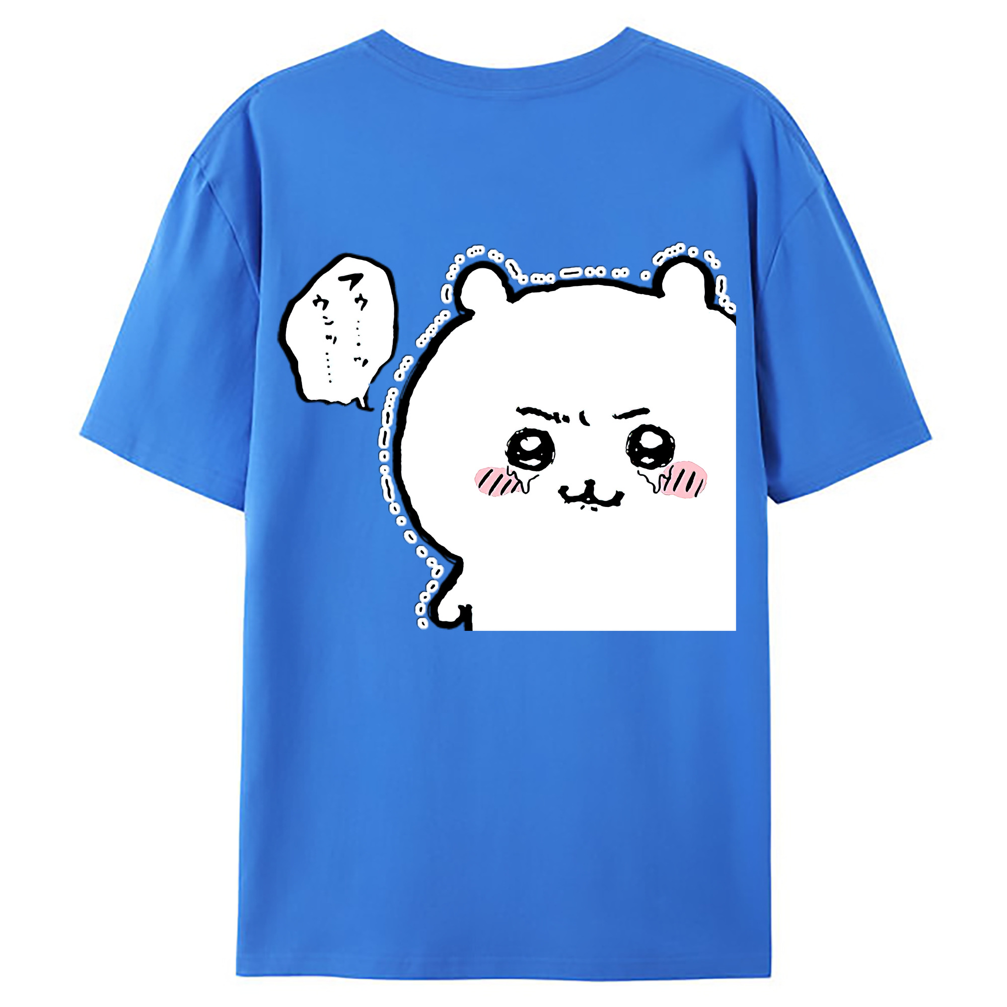 （画像用） ちいかわ ちいかわ Chii-kawa chiikawa 綿100％ メンズ半袖Tシャツ（バックプリント） 通気性