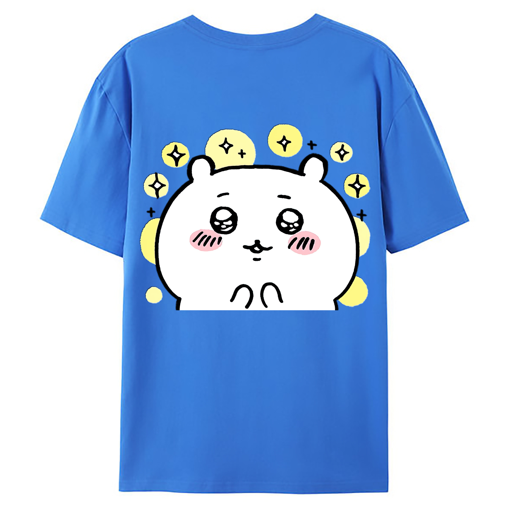 （画像用） ちいかわ ちいかわ Chii-kawa chiikawa 綿100％ メンズ半袖Tシャツ（バックプリント） 通気性