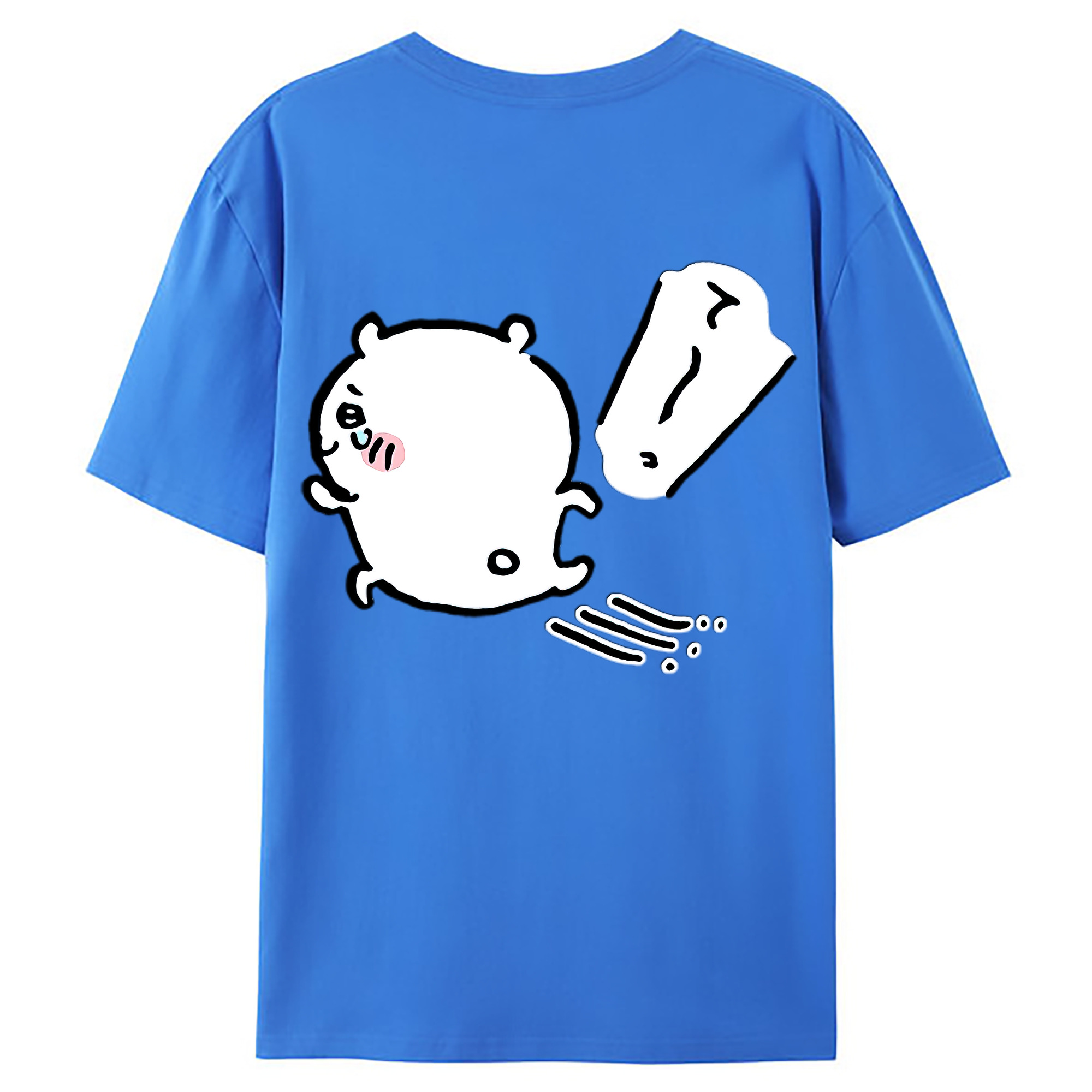 （画像用） ちいかわ ちいかわ Chii-kawa chiikawa 綿100％ メンズ半袖Tシャツ（バックプリント） 通気性