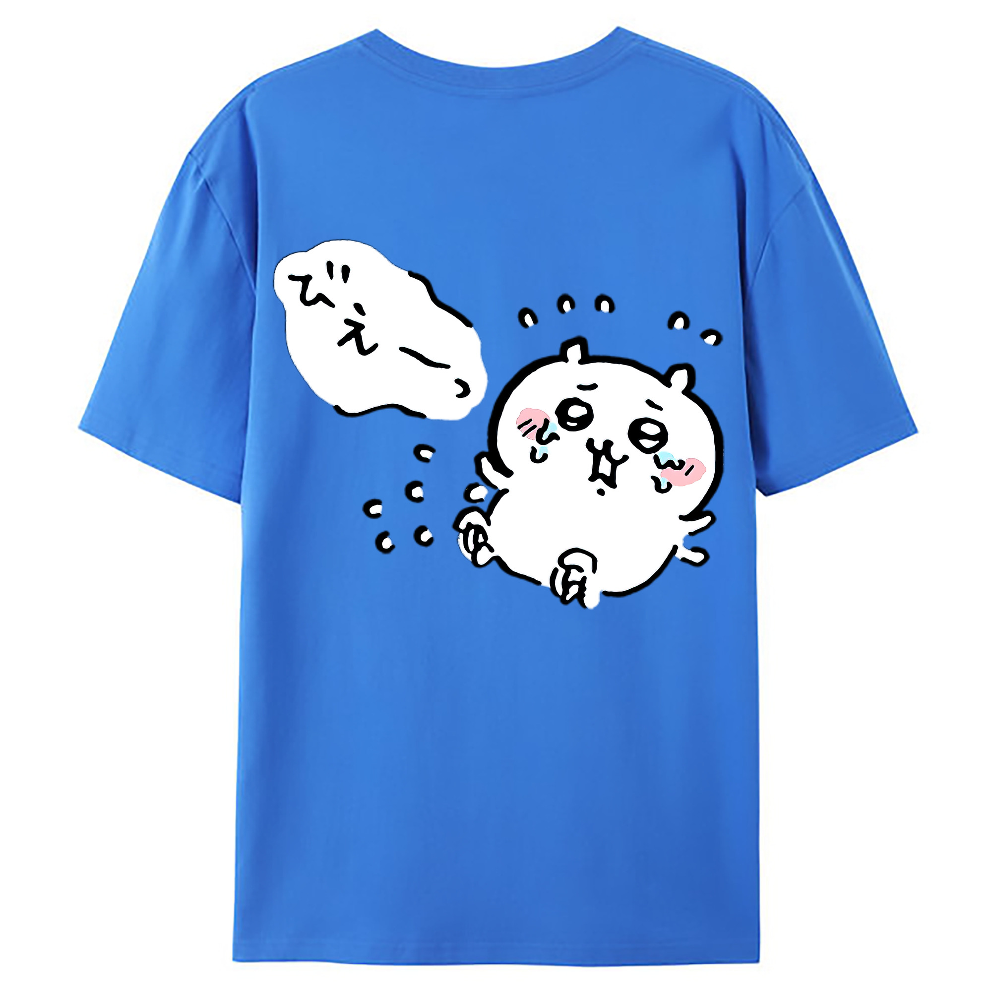 （画像用） ちいかわ ちいかわ Chii-kawa chiikawa 綿100％ メンズ半袖Tシャツ（バックプリント） 通気性