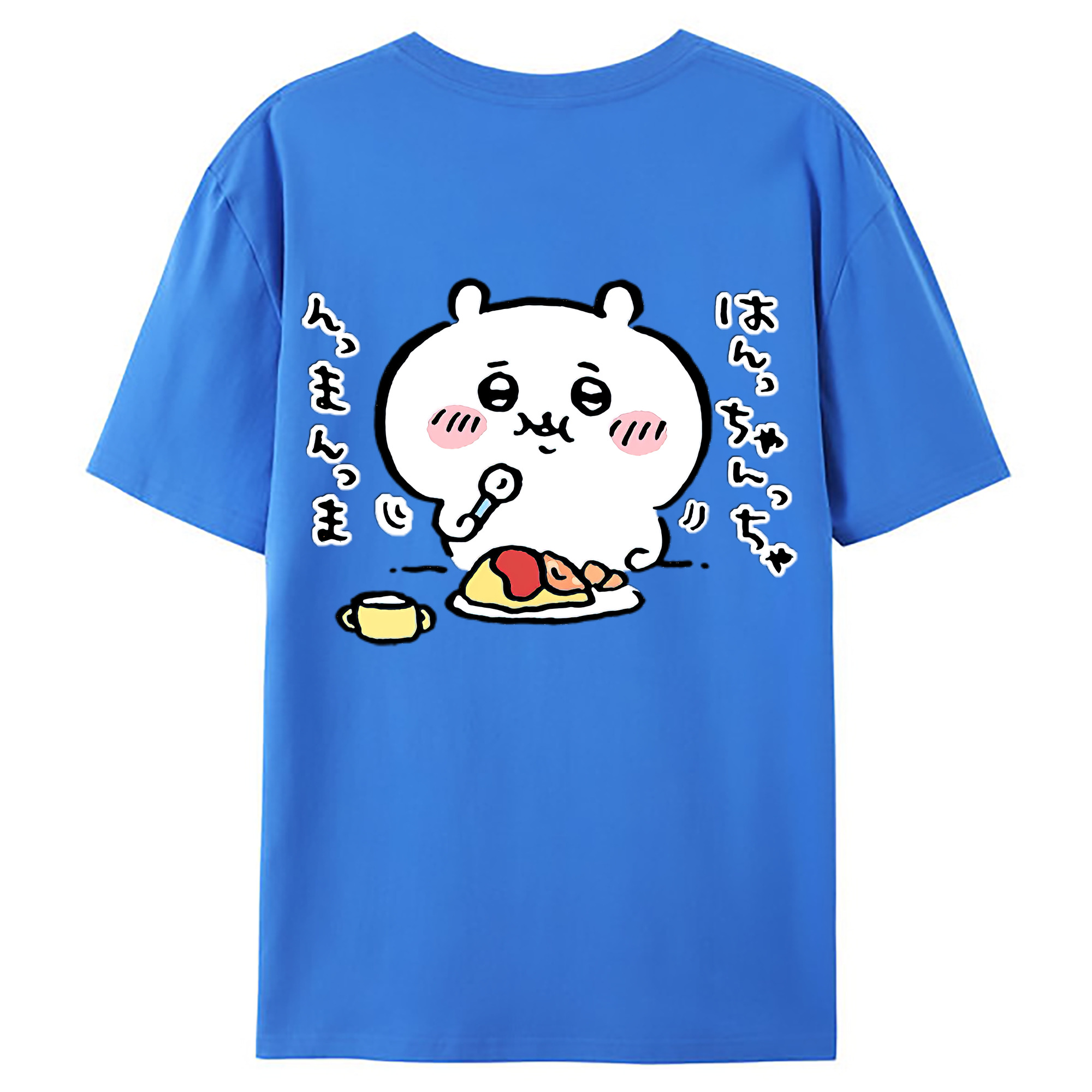 （画像用） ちいかわ ちいかわ Chii-kawa chiikawa 綿100％ メンズ半袖Tシャツ（バックプリント） 通気性