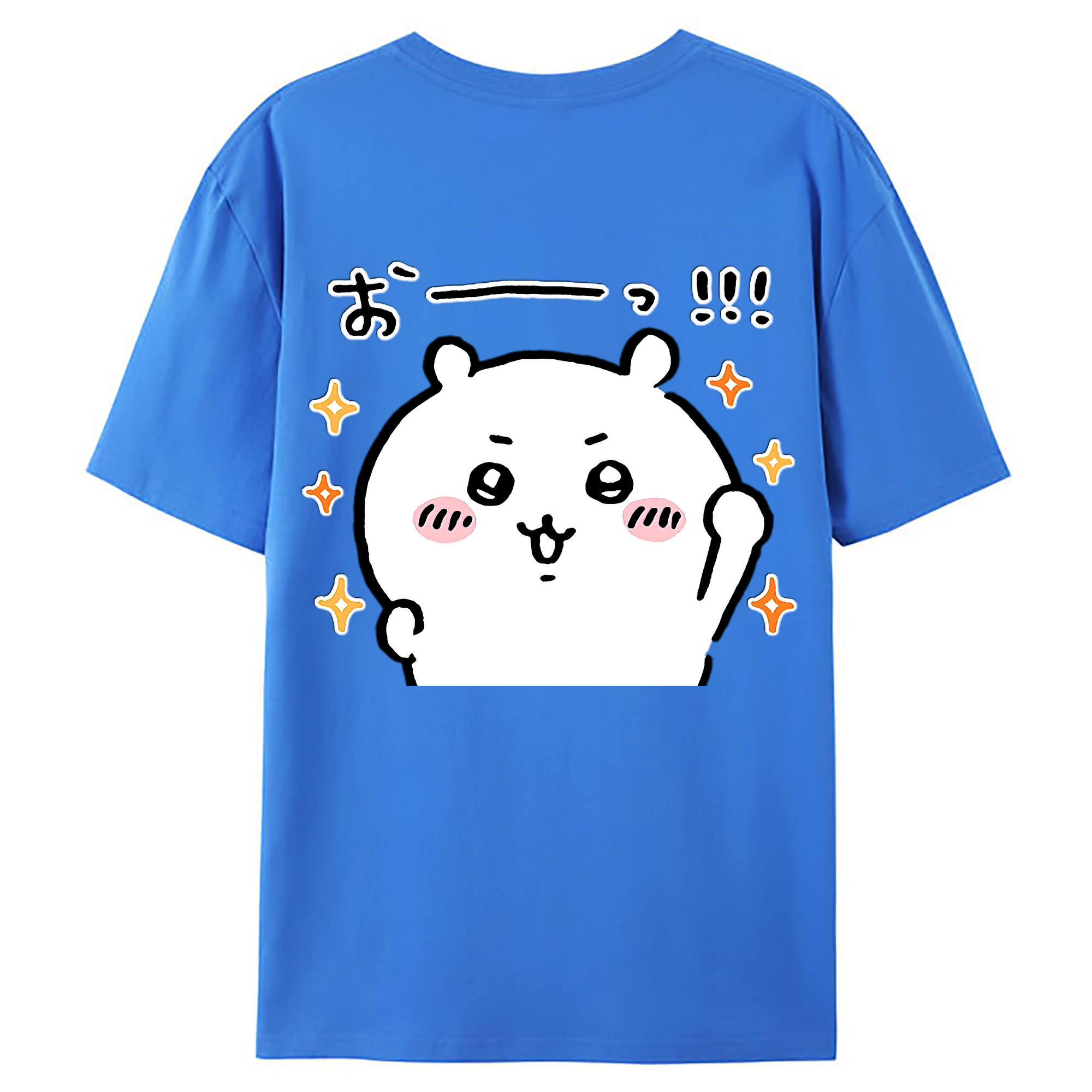 （画像用） ちいかわ ちいかわ Chii-kawa chiikawa 綿100％ メンズ半袖Tシャツ（バックプリント） 通気性