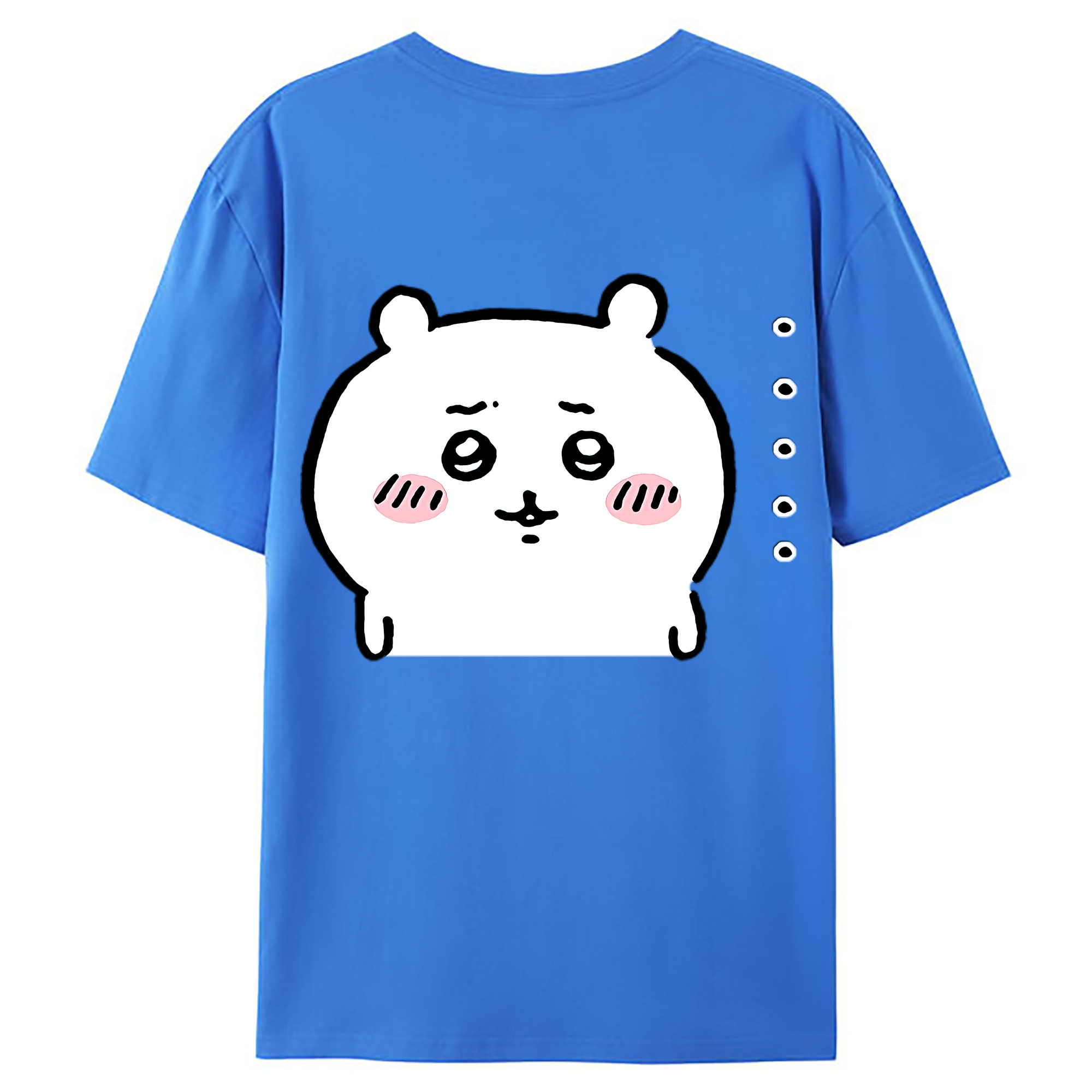 （画像用） ちいかわ ちいかわ Chii-kawa chiikawa 綿100％ メンズ半袖Tシャツ（バックプリント） 通気性