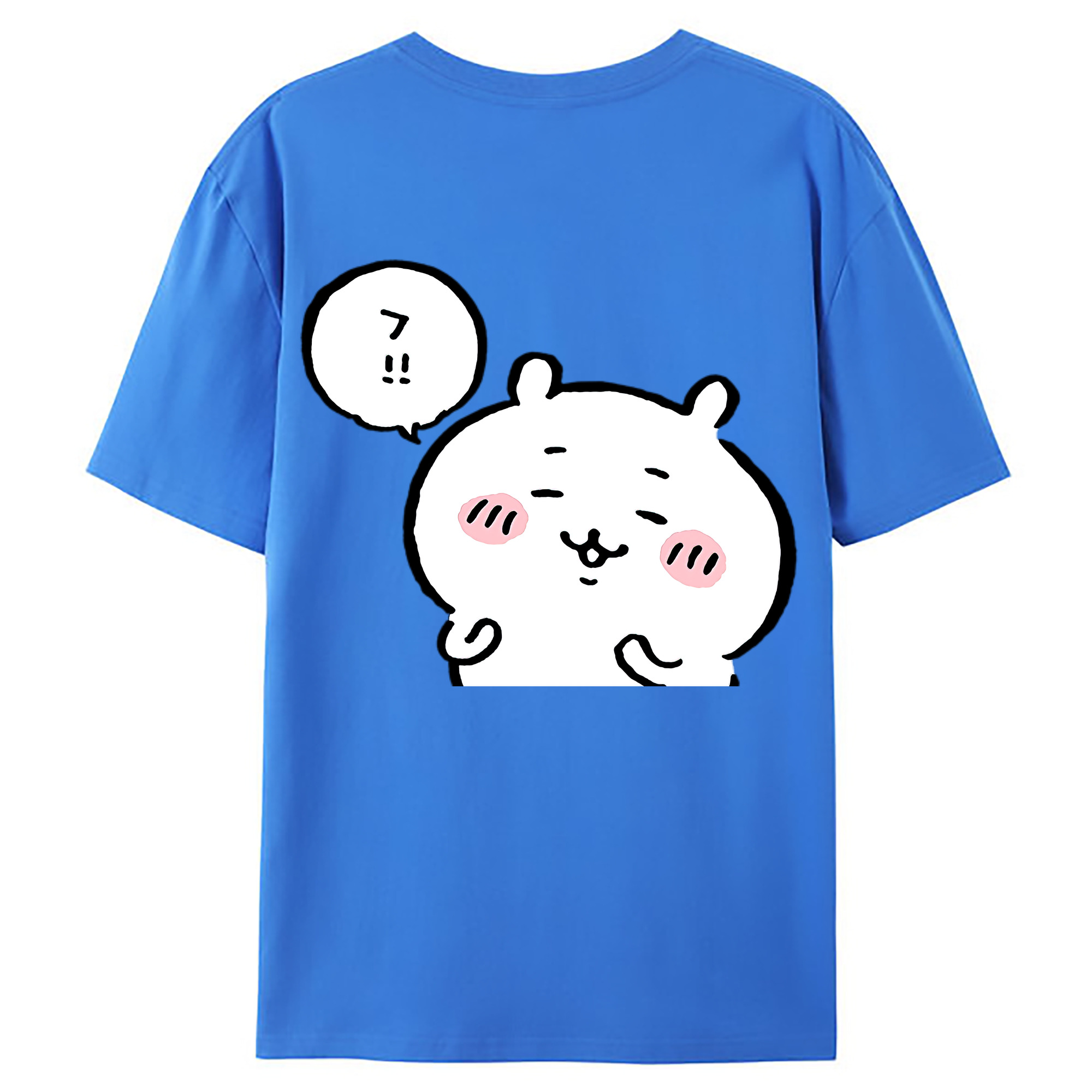 （画像用） ちいかわ ちいかわ Chii-kawa chiikawa 綿100％ メンズ半袖Tシャツ（バックプリント） 通気性