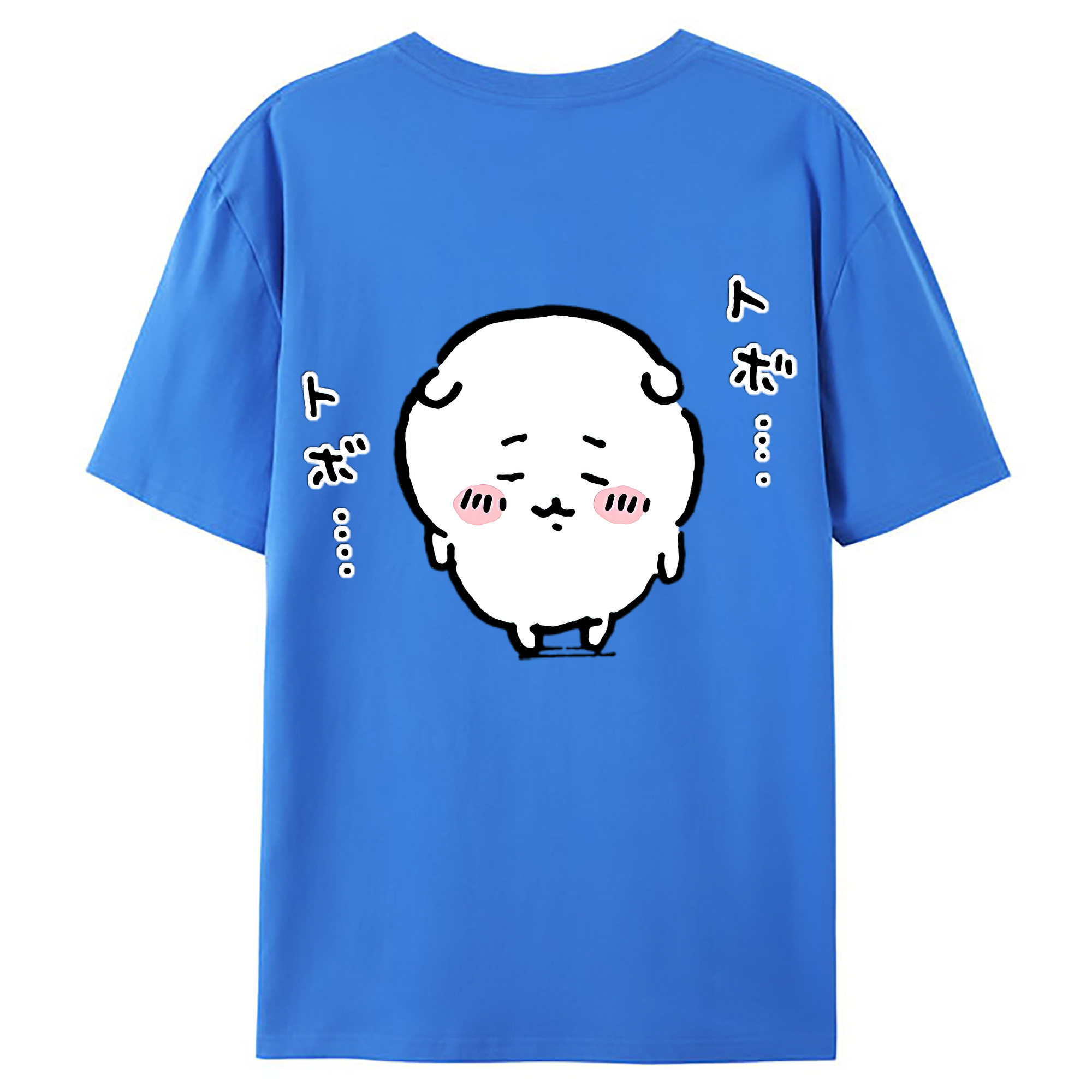 （画像用） ちいかわ ちいかわ Chii-kawa chiikawa 綿100％ メンズ半袖Tシャツ（バックプリント） 通気性