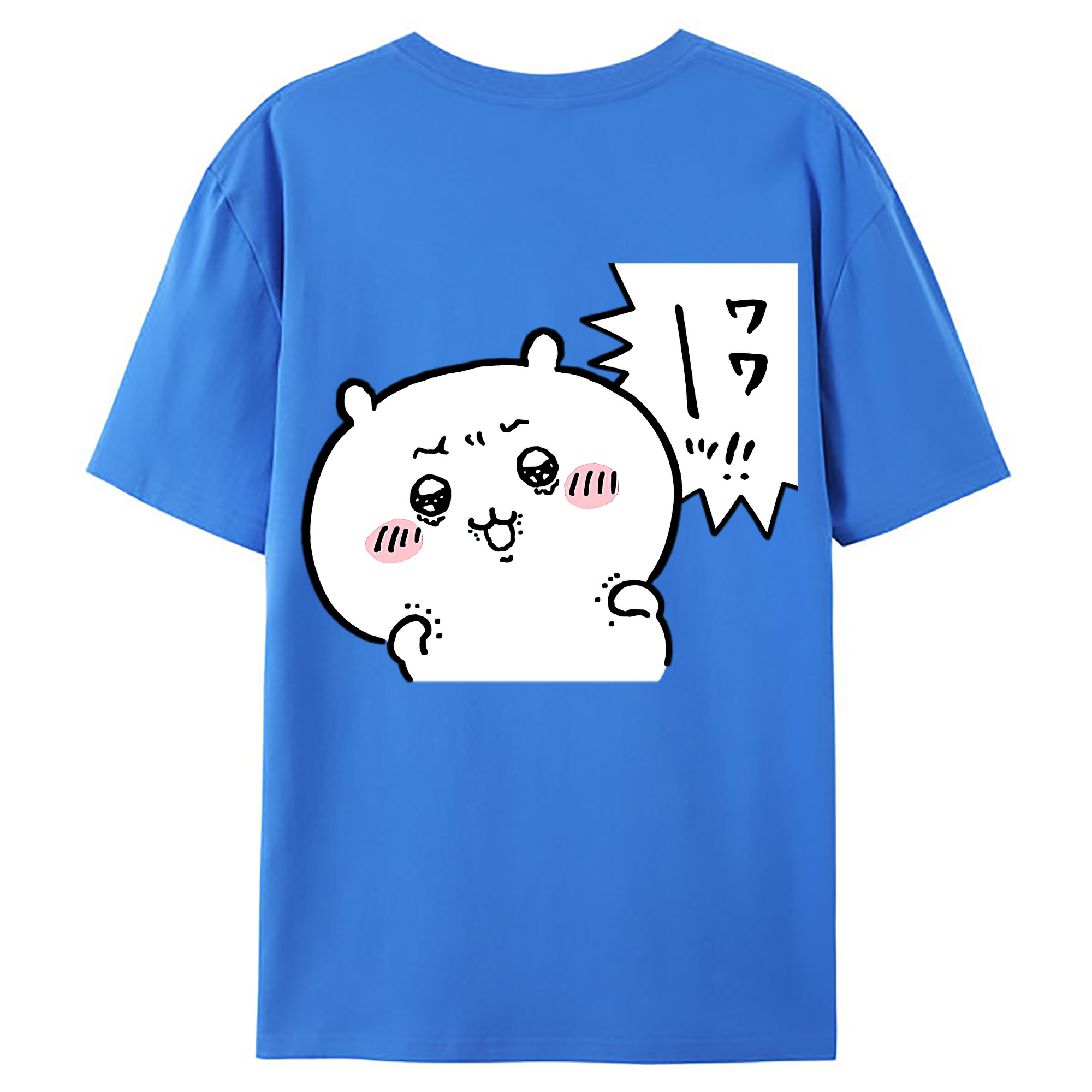 （画像用） ちいかわ ちいかわ Chii-kawa chiikawa 綿100％ メンズ半袖Tシャツ（バックプリント） 通気性