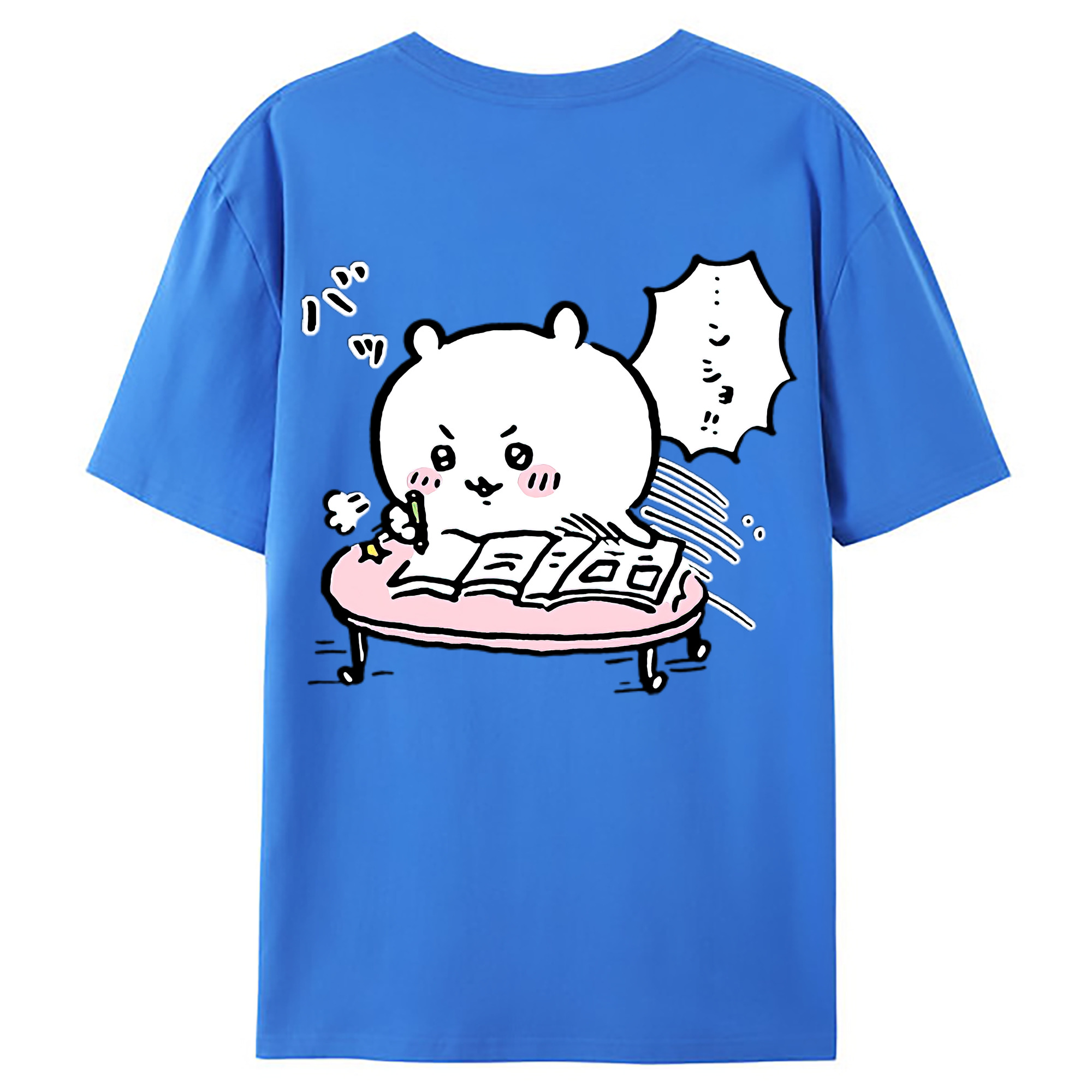 （画像用） ちいかわ ちいかわ Chii-kawa chiikawa 綿100％ メンズ半袖Tシャツ（バックプリント） 通気性