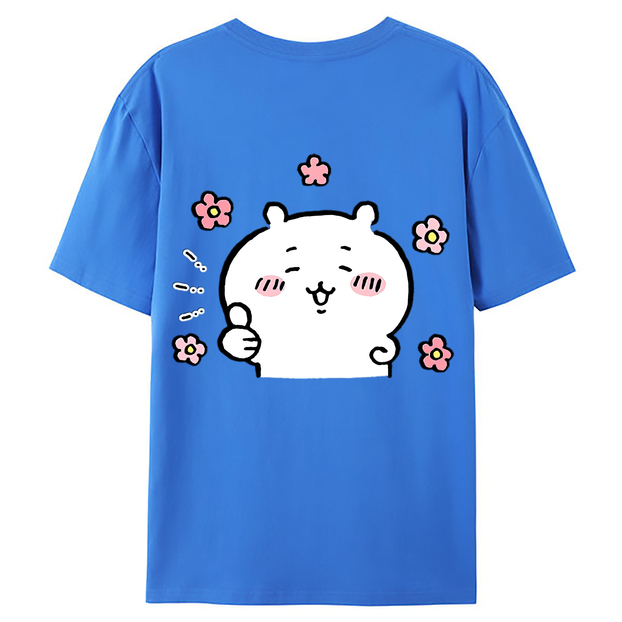 （画像用） ちいかわ ちいかわ Chii-kawa chiikawa 綿100％ メンズ半袖Tシャツ（バックプリント） 通気性
