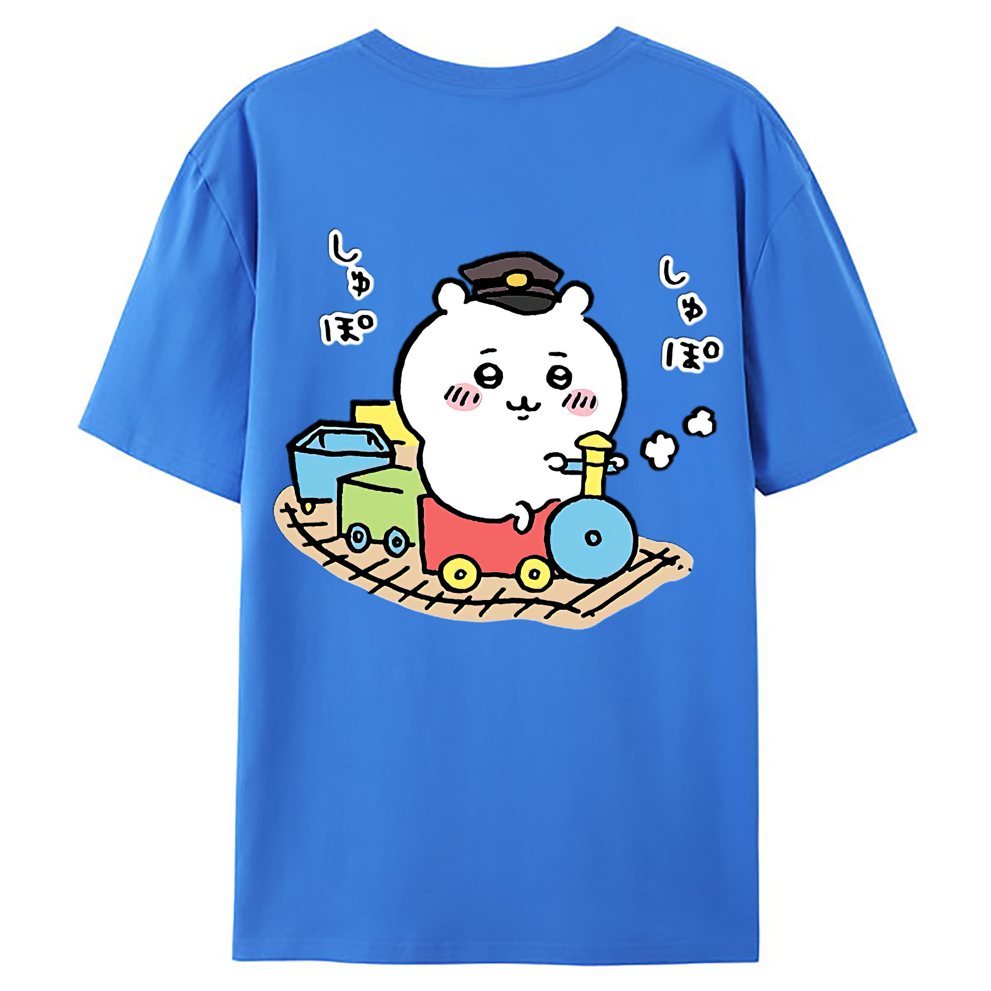 （画像用） ちいかわ ちいかわ Chii-kawa chiikawa 綿100％ メンズ半袖Tシャツ（バックプリント） 通気性