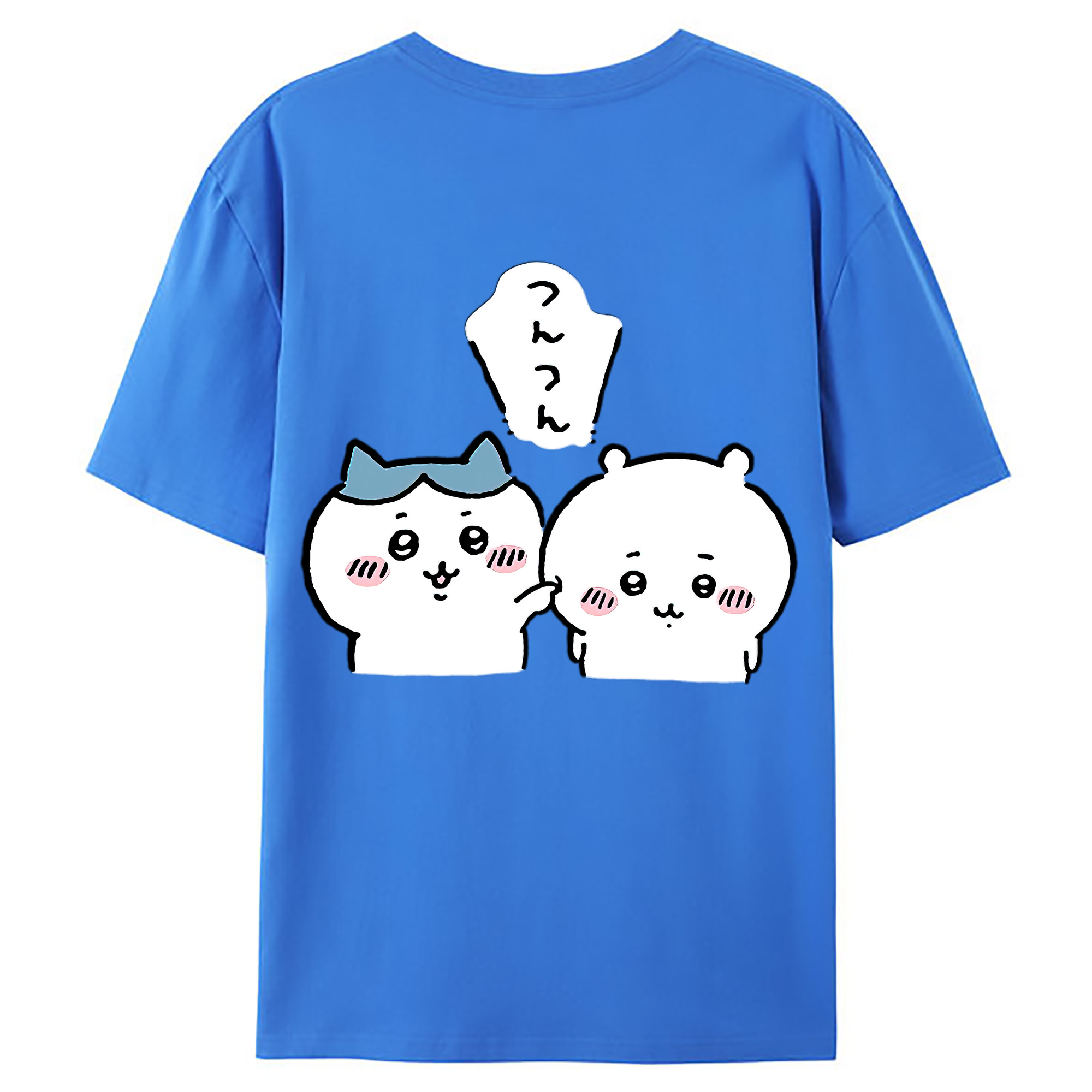 （画像用） ちいかわ ちいかわ Chii-kawa chiikawa 綿100％ メンズ半袖Tシャツ（バックプリント） 通気性