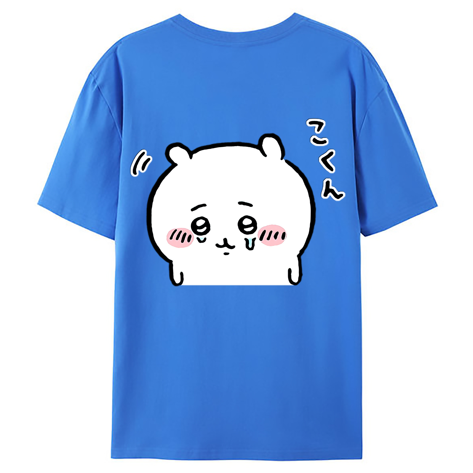 （画像用） ちいかわ ちいかわ Chii-kawa chiikawa 綿100％ メンズ半袖Tシャツ（バックプリント） 通気性