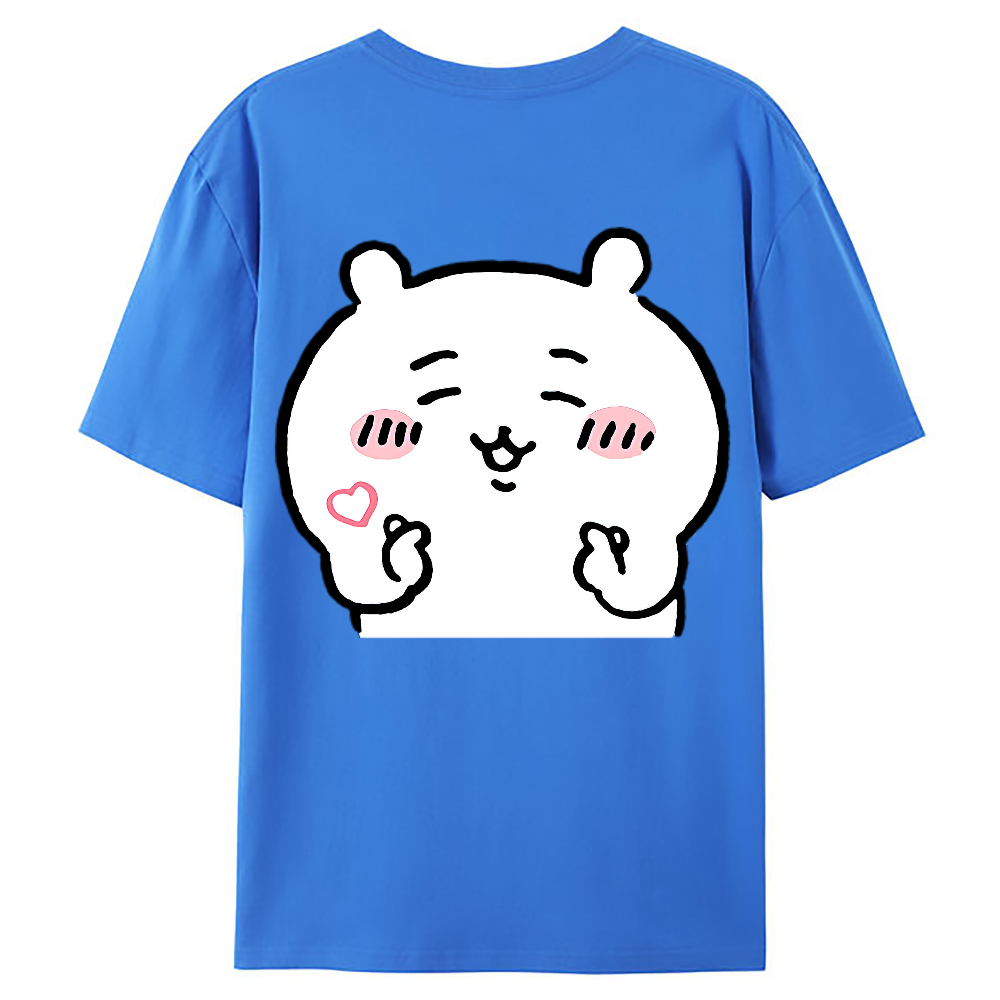 （画像用） ちいかわ ちいかわ Chii-kawa chiikawa 綿100％ メンズ半袖Tシャツ（バックプリント） 通気性