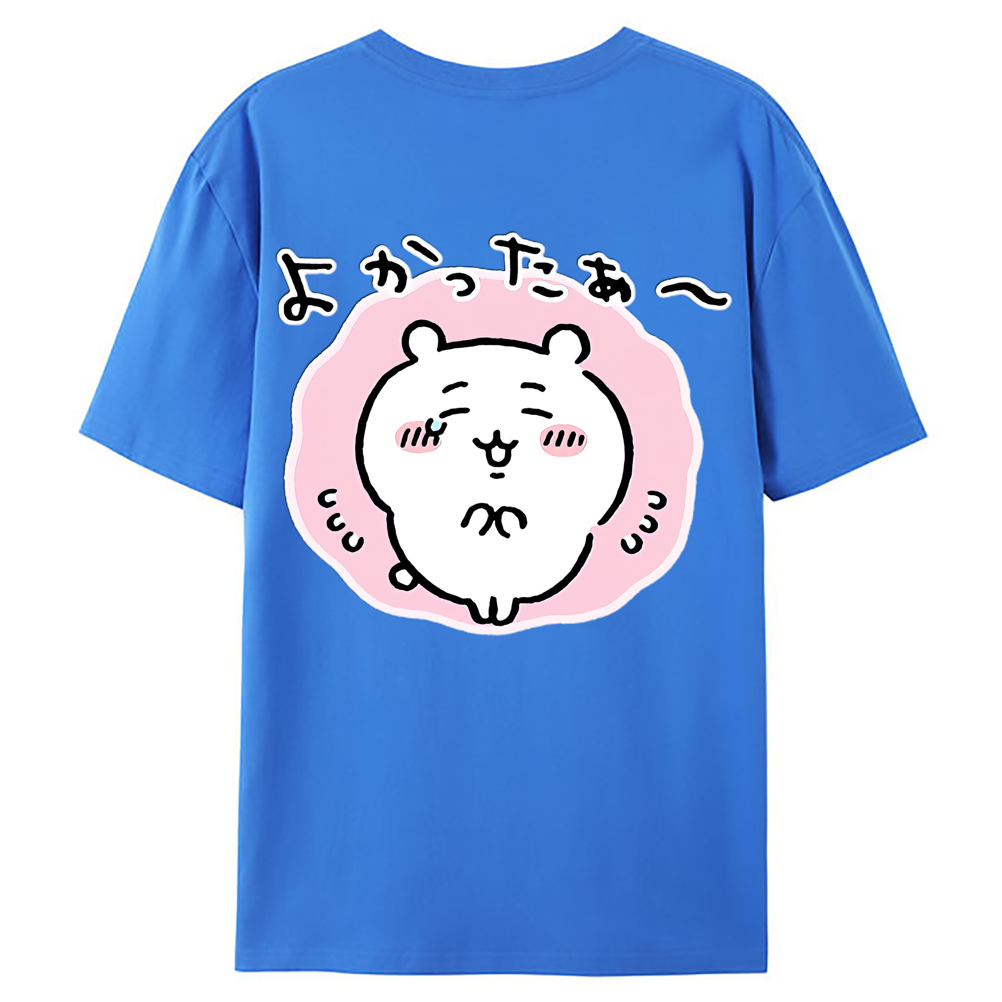（画像用） ちいかわ ちいかわ Chii-kawa chiikawa 綿100％ メンズ半袖Tシャツ（バックプリント） 通気性