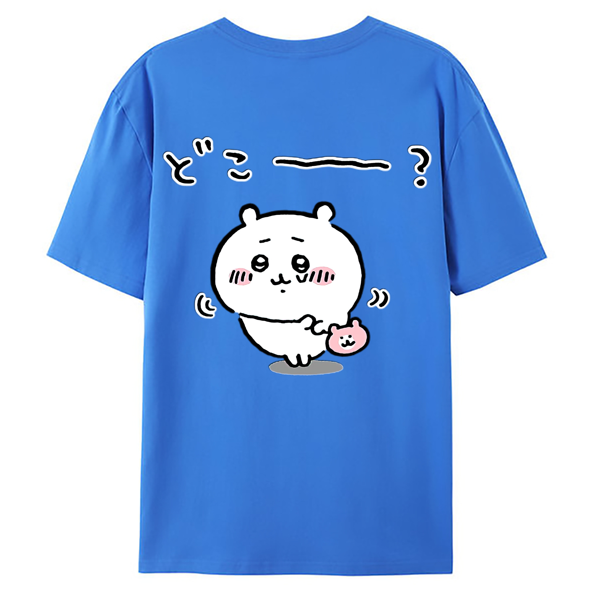 （画像用） ちいかわ ちいかわ Chii-kawa chiikawa 綿100％ メンズ半袖Tシャツ（バックプリント） 通気性