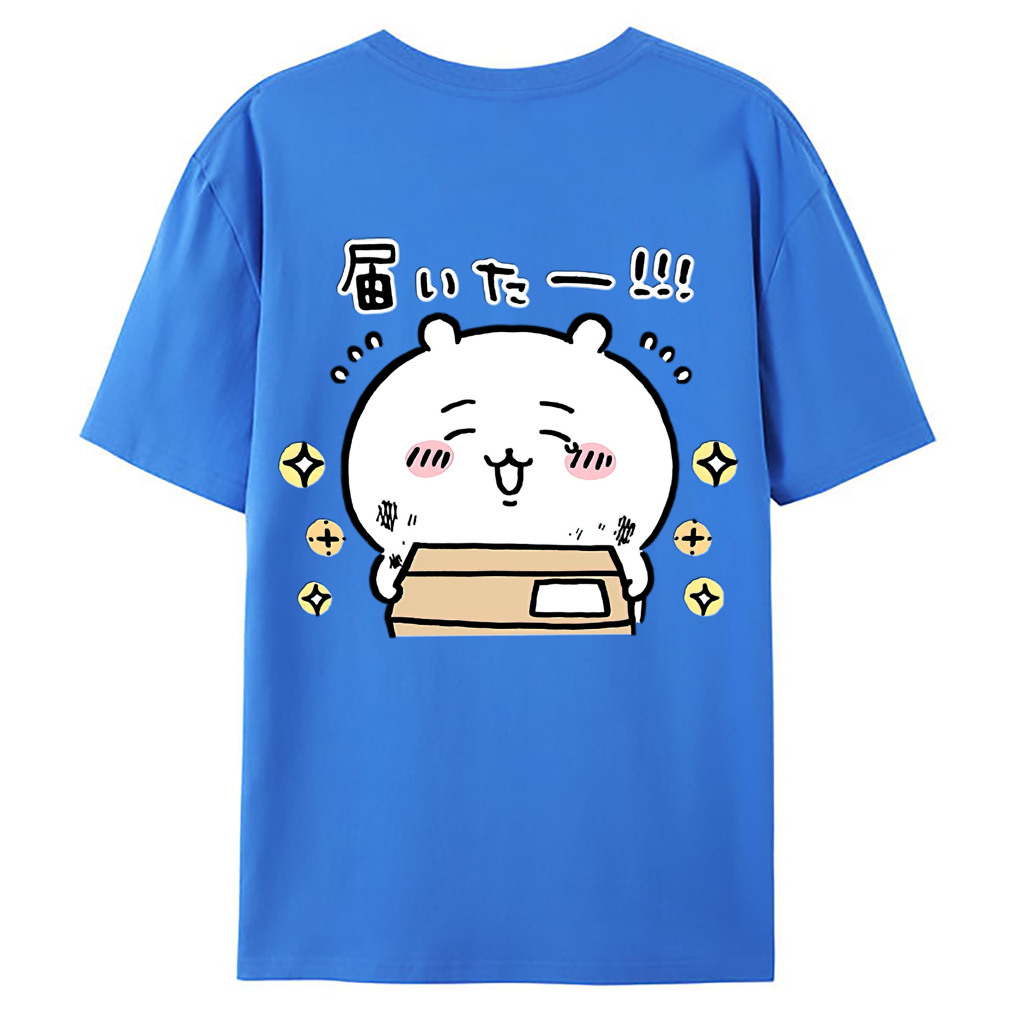 （画像用） ちいかわ ちいかわ Chii-kawa chiikawa 綿100％ メンズ半袖Tシャツ（バックプリント） 通気性