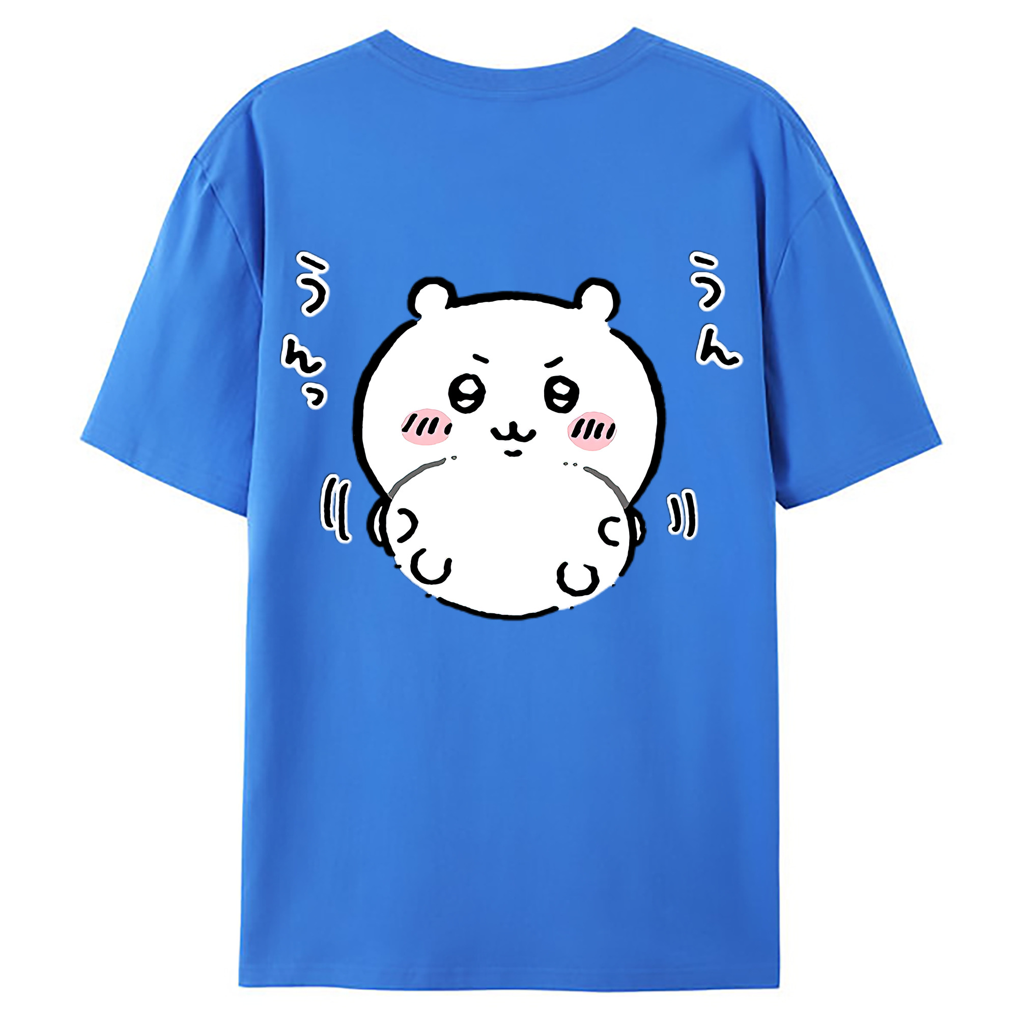 （画像用） ちいかわ ちいかわ Chii-kawa chiikawa 綿100％ メンズ半袖Tシャツ（バックプリント） 通気性