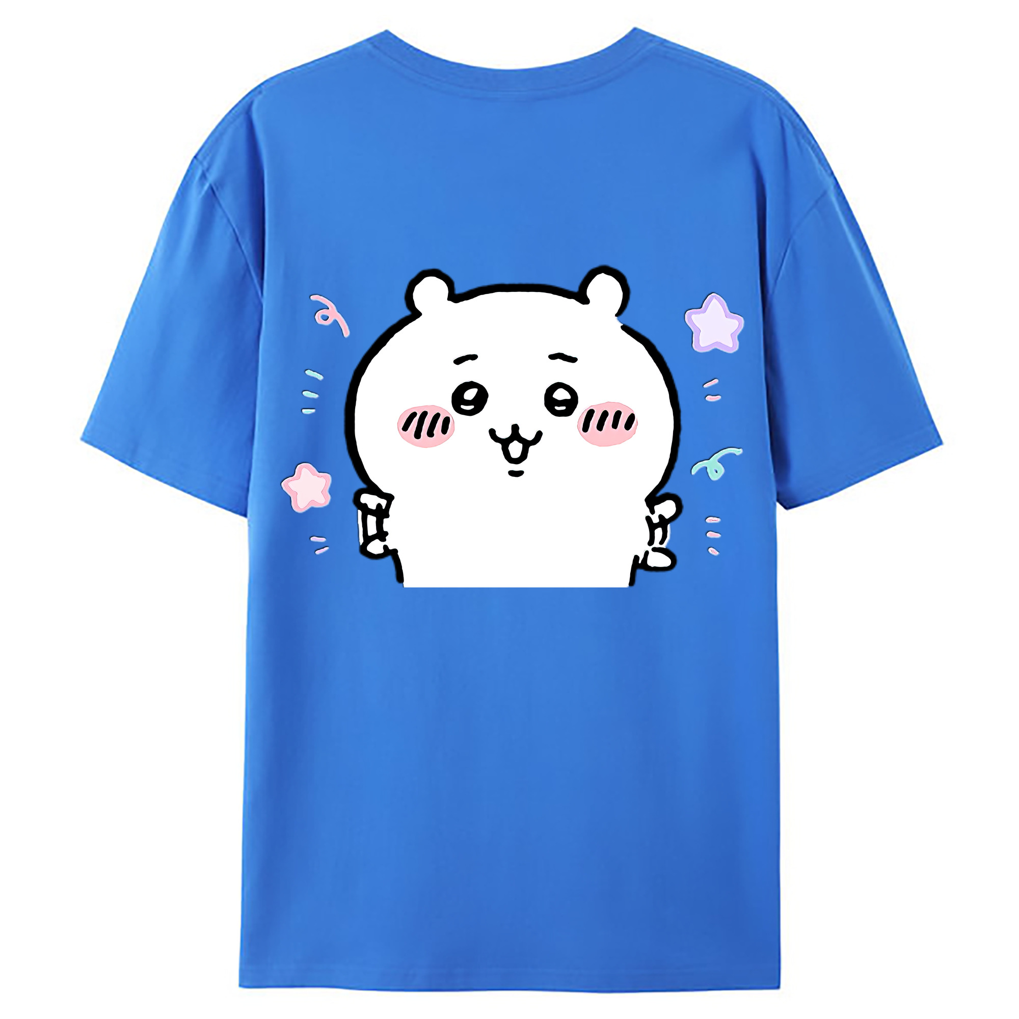 （画像用） ちいかわ ちいかわ Chii-kawa chiikawa 綿100％ メンズ半袖Tシャツ（バックプリント） 通気性