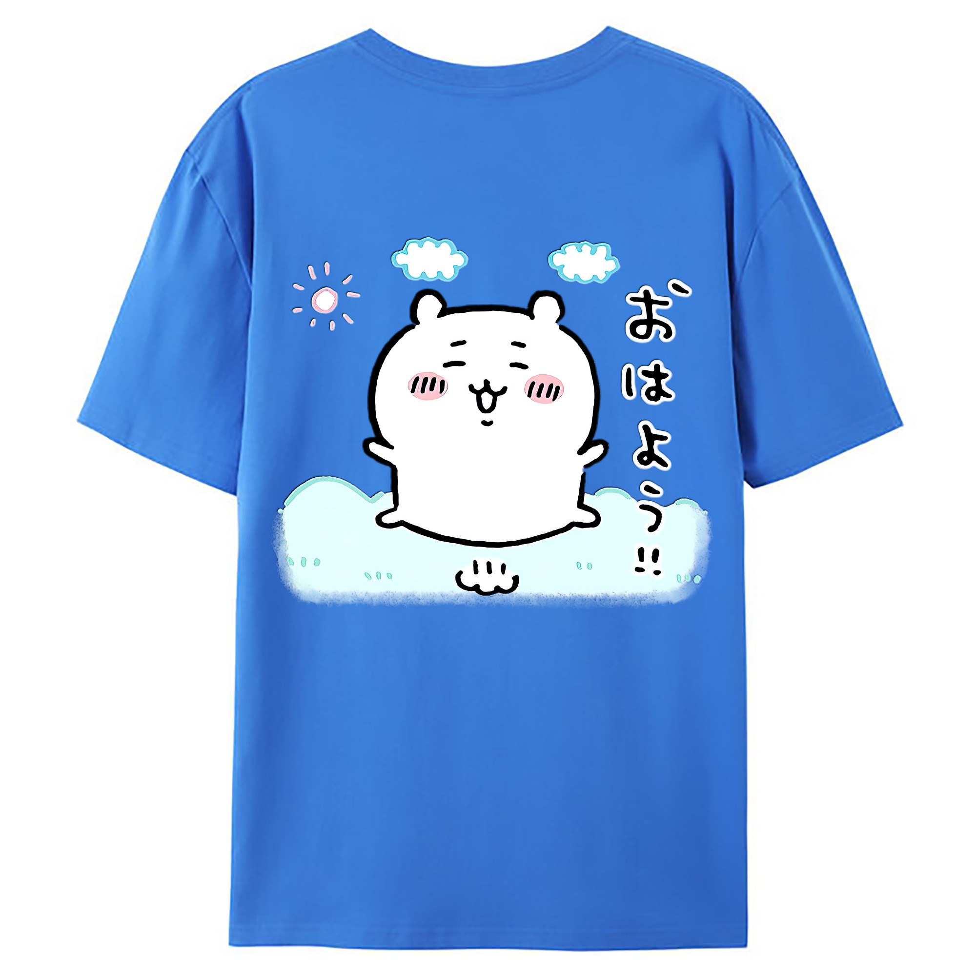 （画像用） ちいかわ ちいかわ Chii-kawa chiikawa 綿100％ メンズ半袖Tシャツ（バックプリント） 通気性