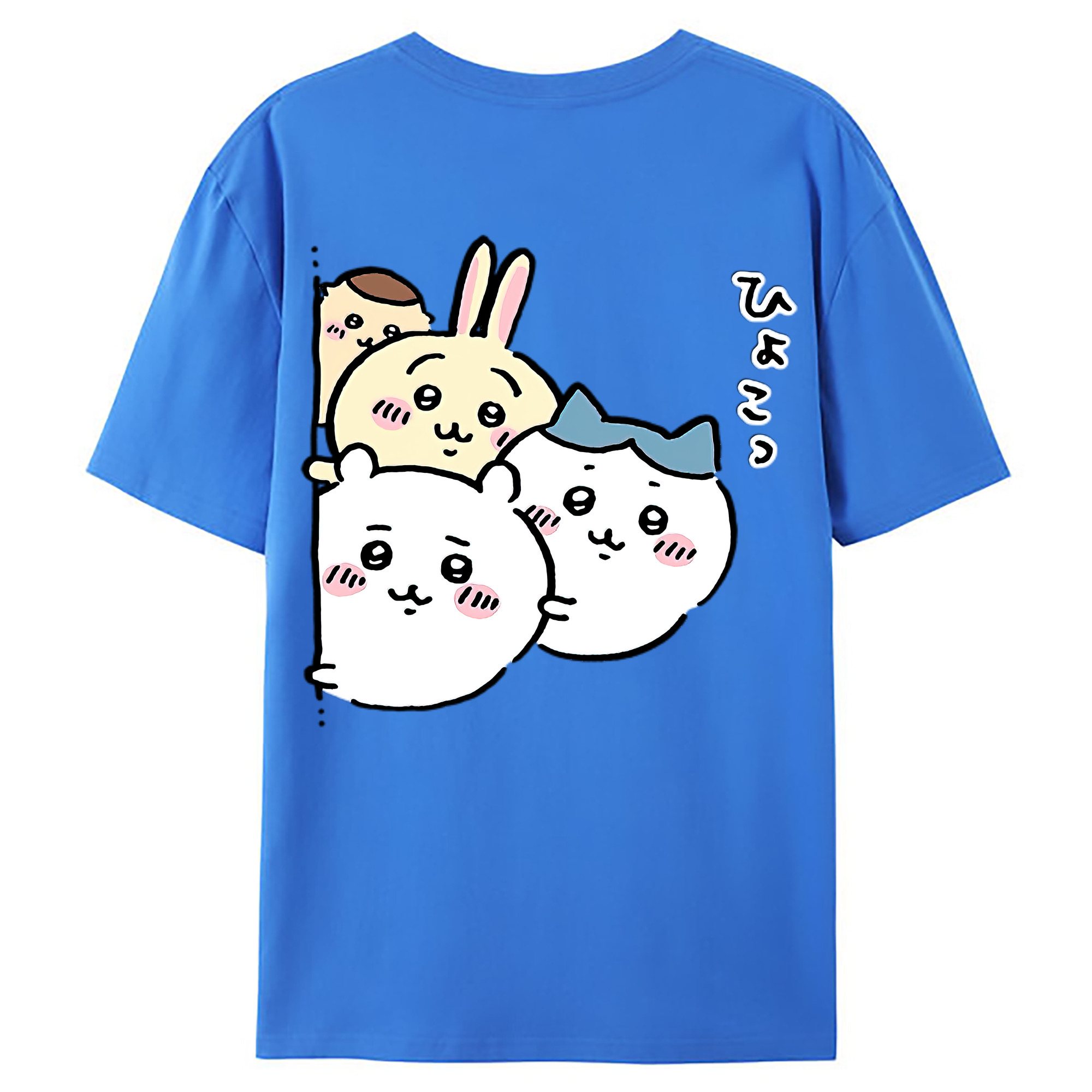 （画像用） ちいかわ ちいかわ Chii-kawa chiikawa 綿100％ メンズ半袖Tシャツ（バックプリント） 通気性