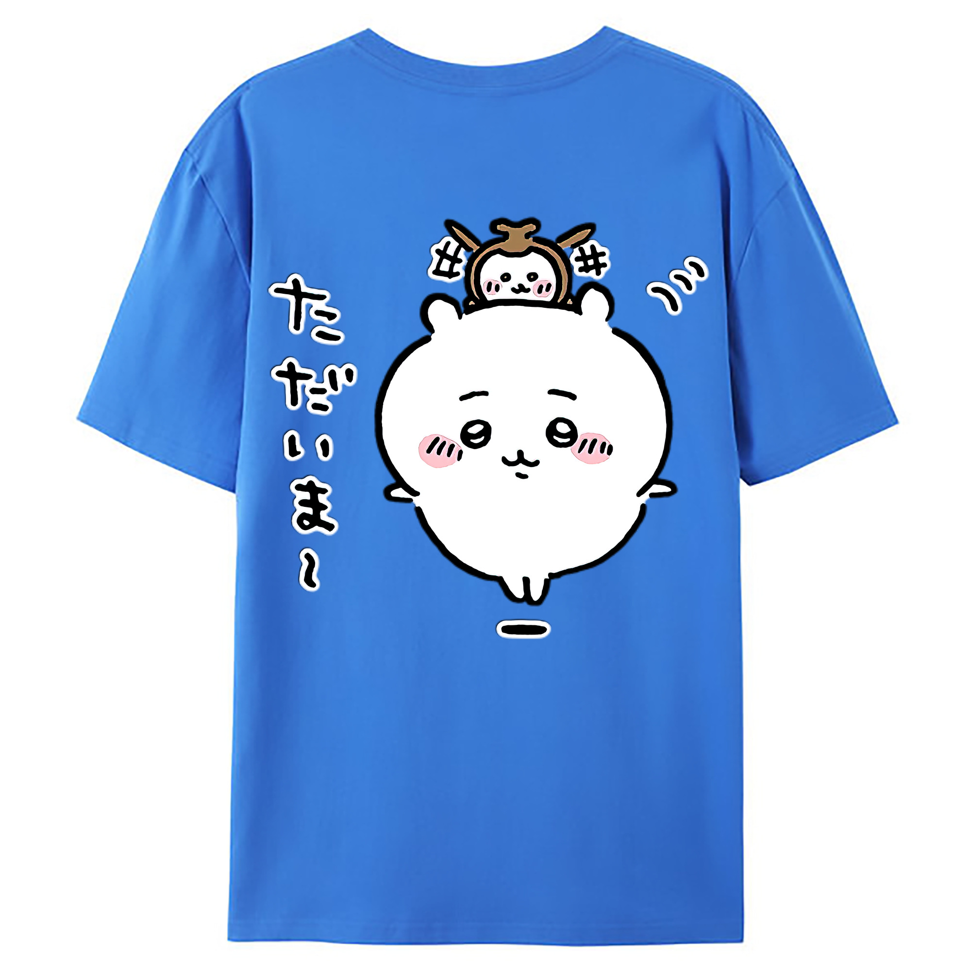 （画像用） ちいかわ ちいかわ Chii-kawa chiikawa 綿100％ メンズ半袖Tシャツ（バックプリント） 通気性