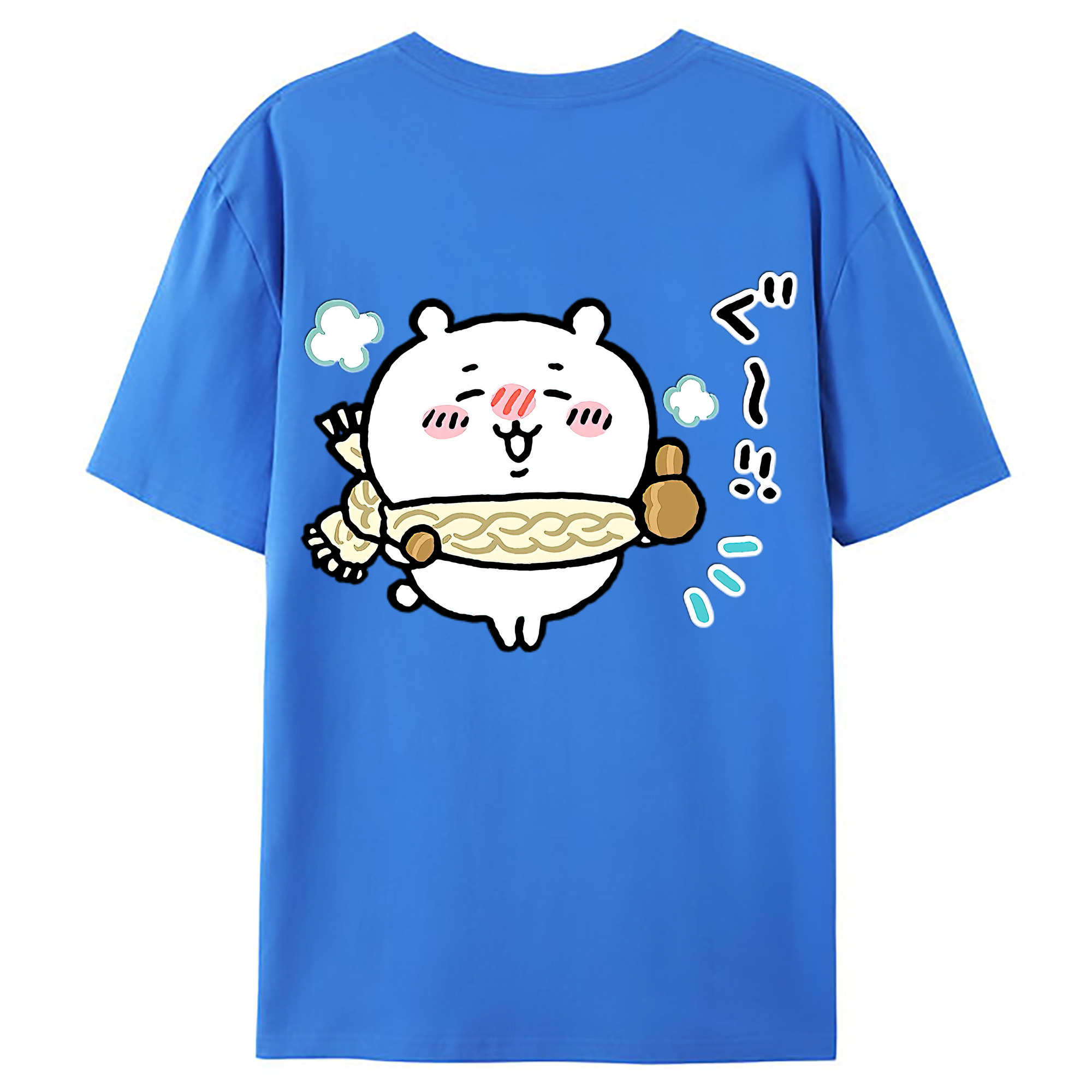 （画像用） ちいかわ ちいかわ Chii-kawa chiikawa 綿100％ メンズ半袖Tシャツ（バックプリント） 通気性