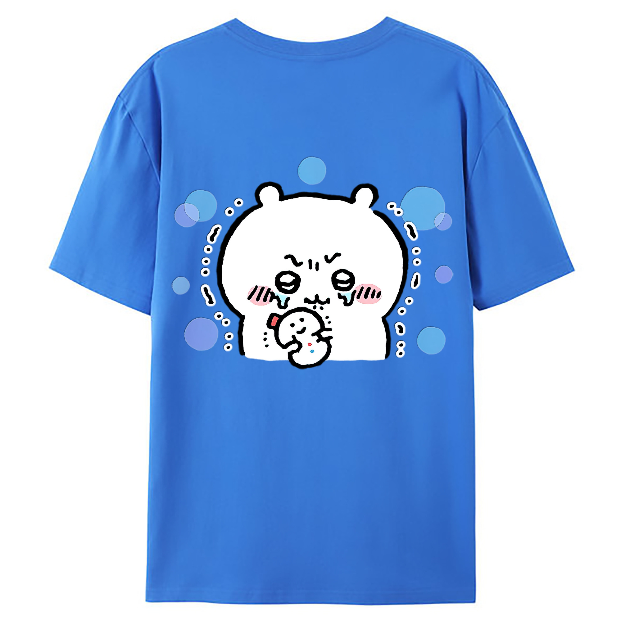 （画像用） ちいかわ ちいかわ Chii-kawa chiikawa 綿100％ メンズ半袖Tシャツ（バックプリント） 通気性