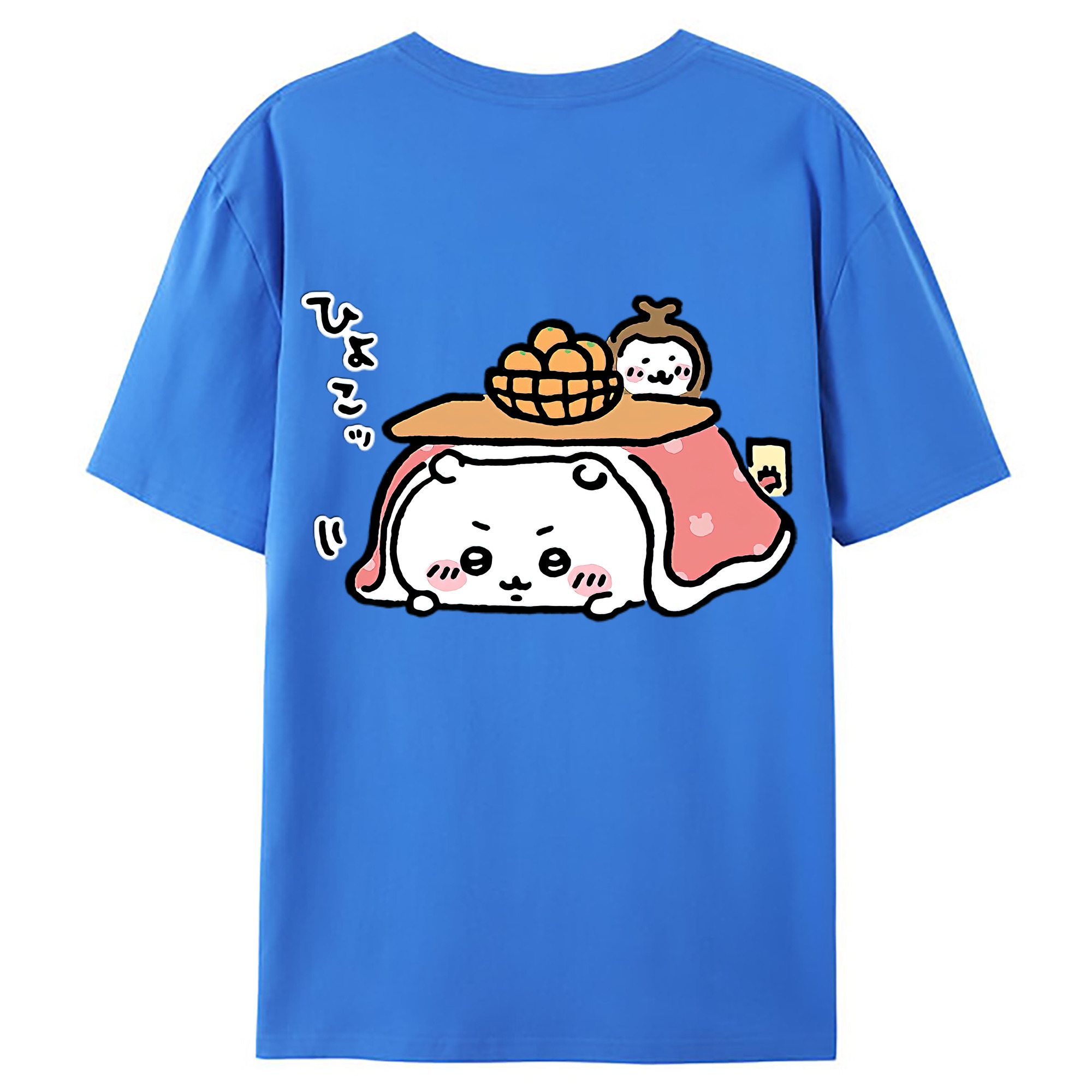 （画像用） ちいかわ ちいかわ Chii-kawa chiikawa 綿100％ メンズ半袖Tシャツ（バックプリント） 通気性