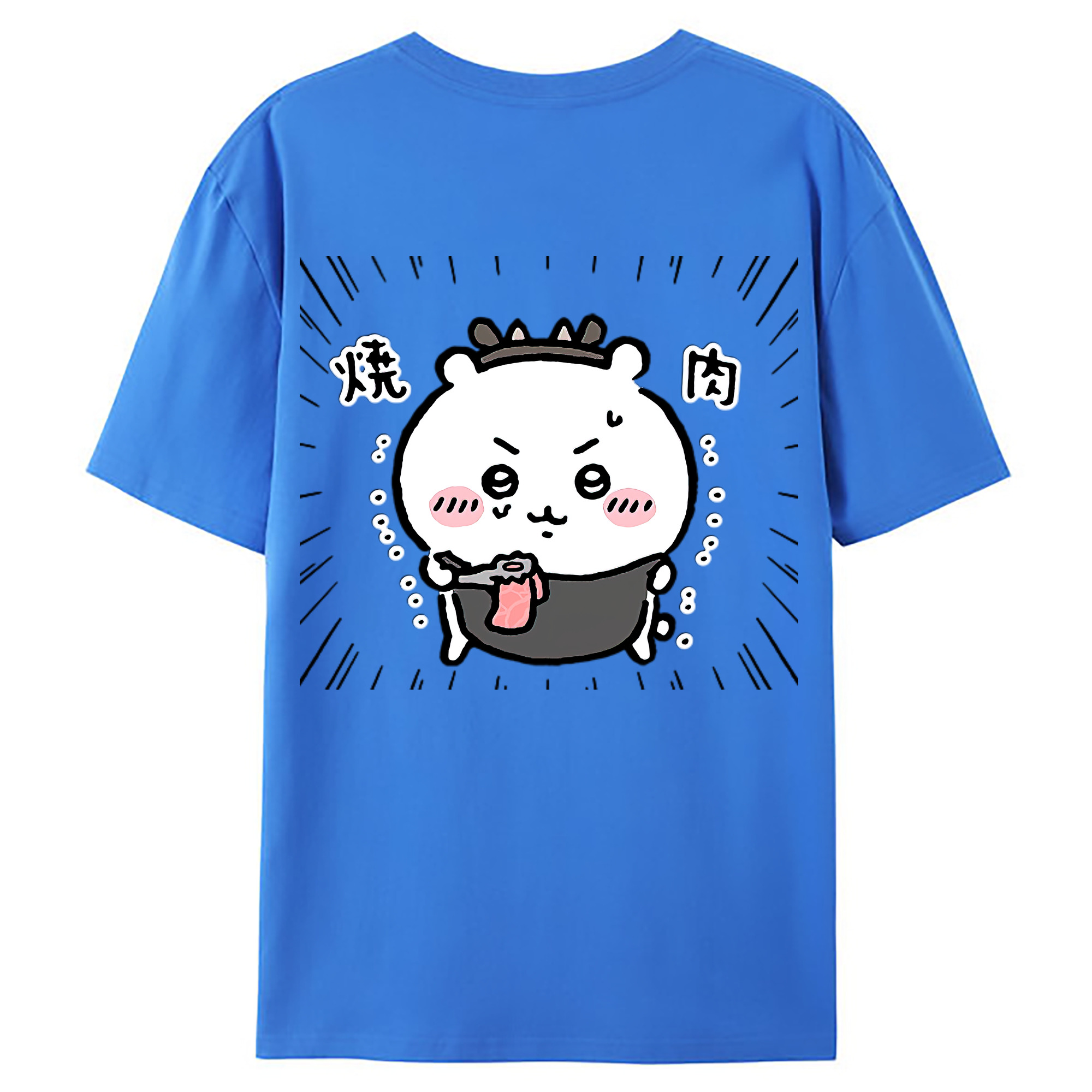 （画像用） ちいかわ ちいかわ Chii-kawa chiikawa 綿100％ メンズ半袖Tシャツ（バックプリント） 通気性