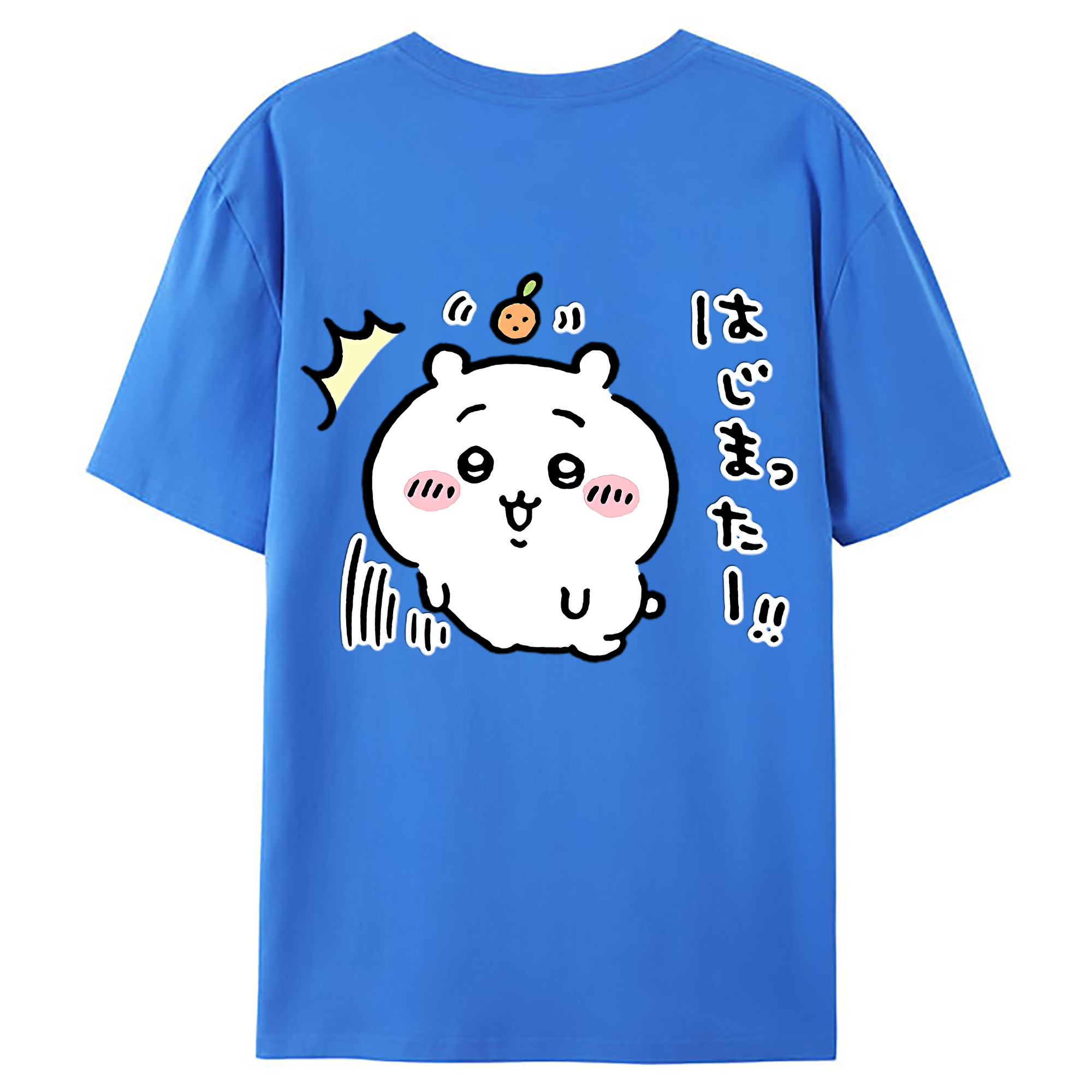 （画像用） ちいかわ ちいかわ Chii-kawa chiikawa 綿100％ メンズ半袖Tシャツ（バックプリント） 通気性