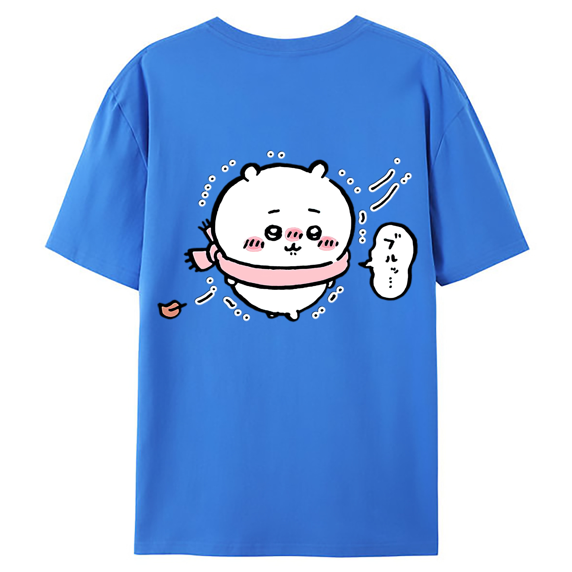 （画像用） ちいかわ ちいかわ Chii-kawa chiikawa 綿100％ メンズ半袖Tシャツ（バックプリント） 通気性