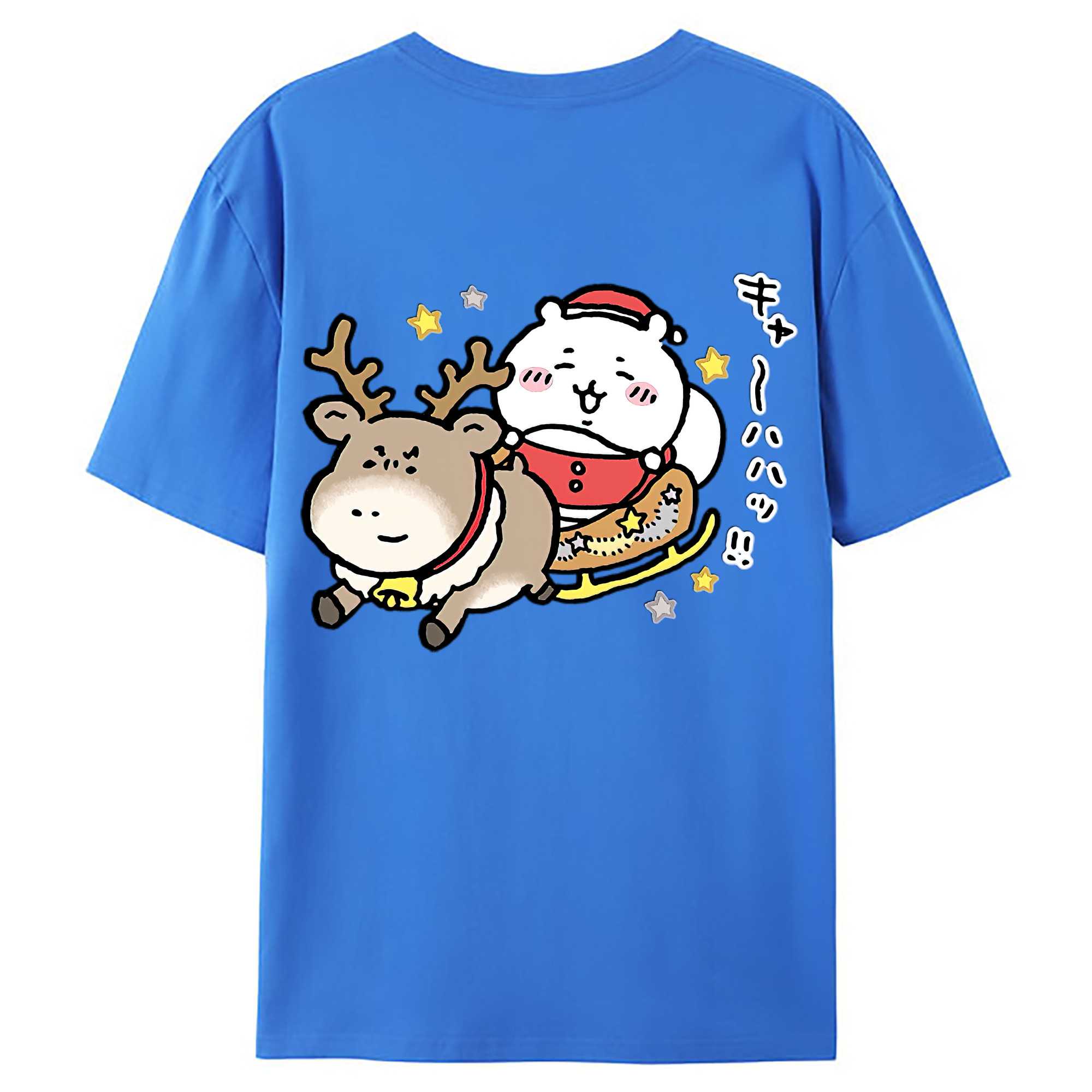 （画像用） ちいかわ ちいかわ Chii-kawa chiikawa 綿100％ メンズ半袖Tシャツ（バックプリント） 通気性