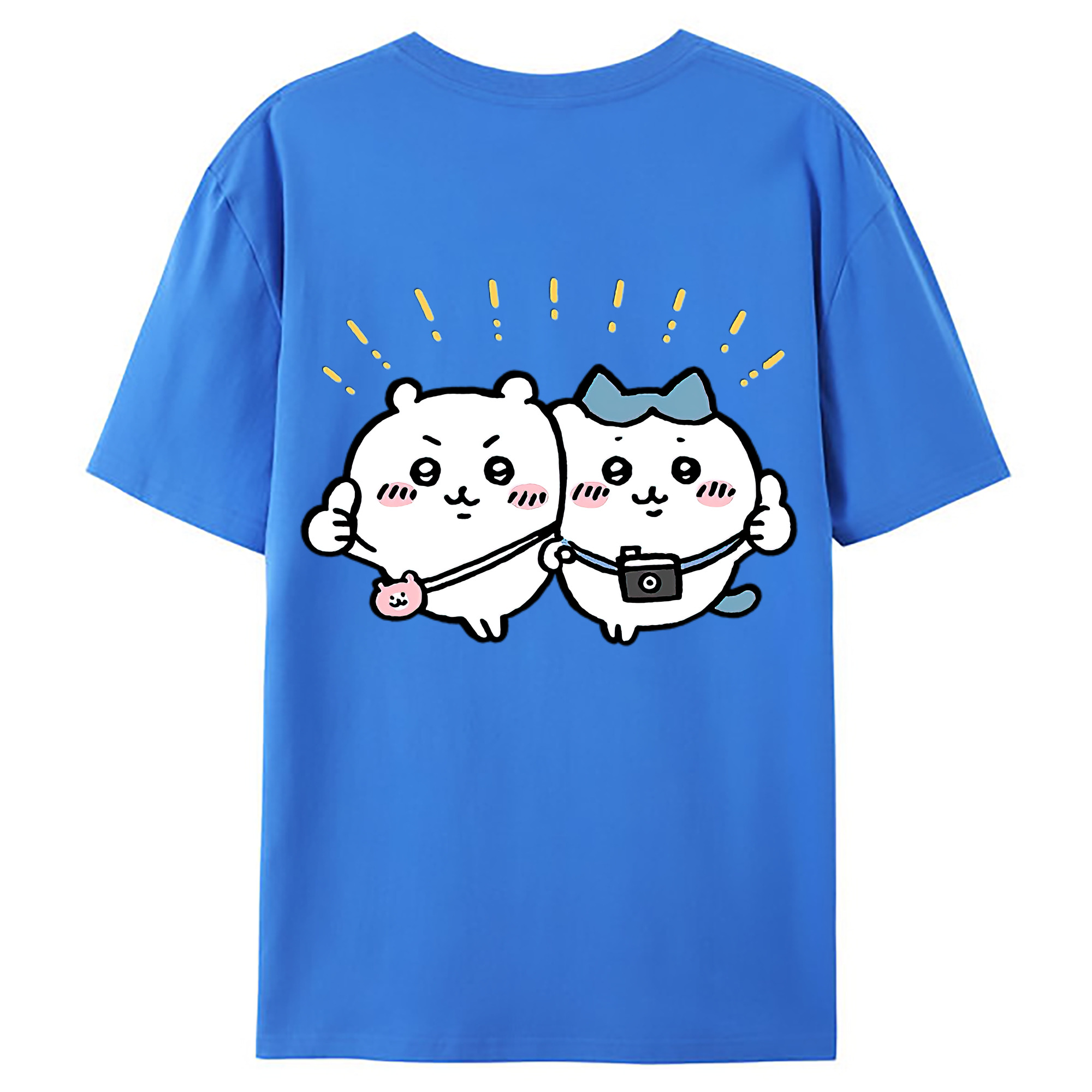 （画像用） ちいかわ ちいかわ Chii-kawa chiikawa 綿100％ メンズ半袖Tシャツ（バックプリント） 通気性