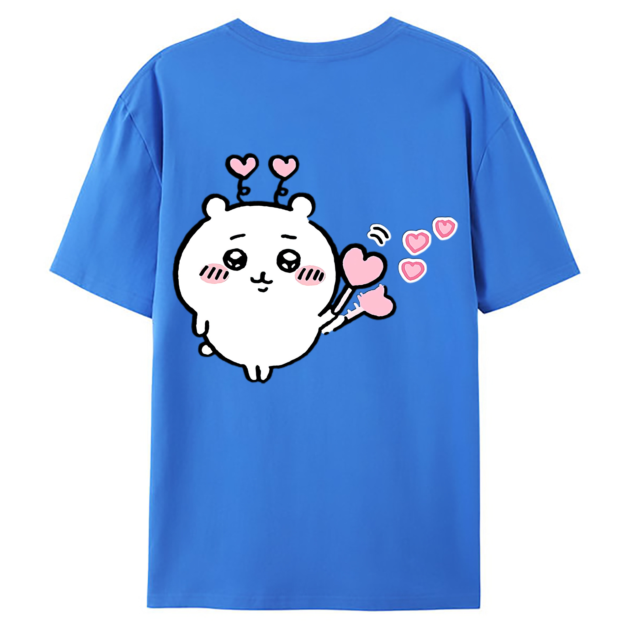 （画像用） ちいかわ ちいかわ Chii-kawa chiikawa 綿100％ メンズ半袖Tシャツ（バックプリント） 通気性