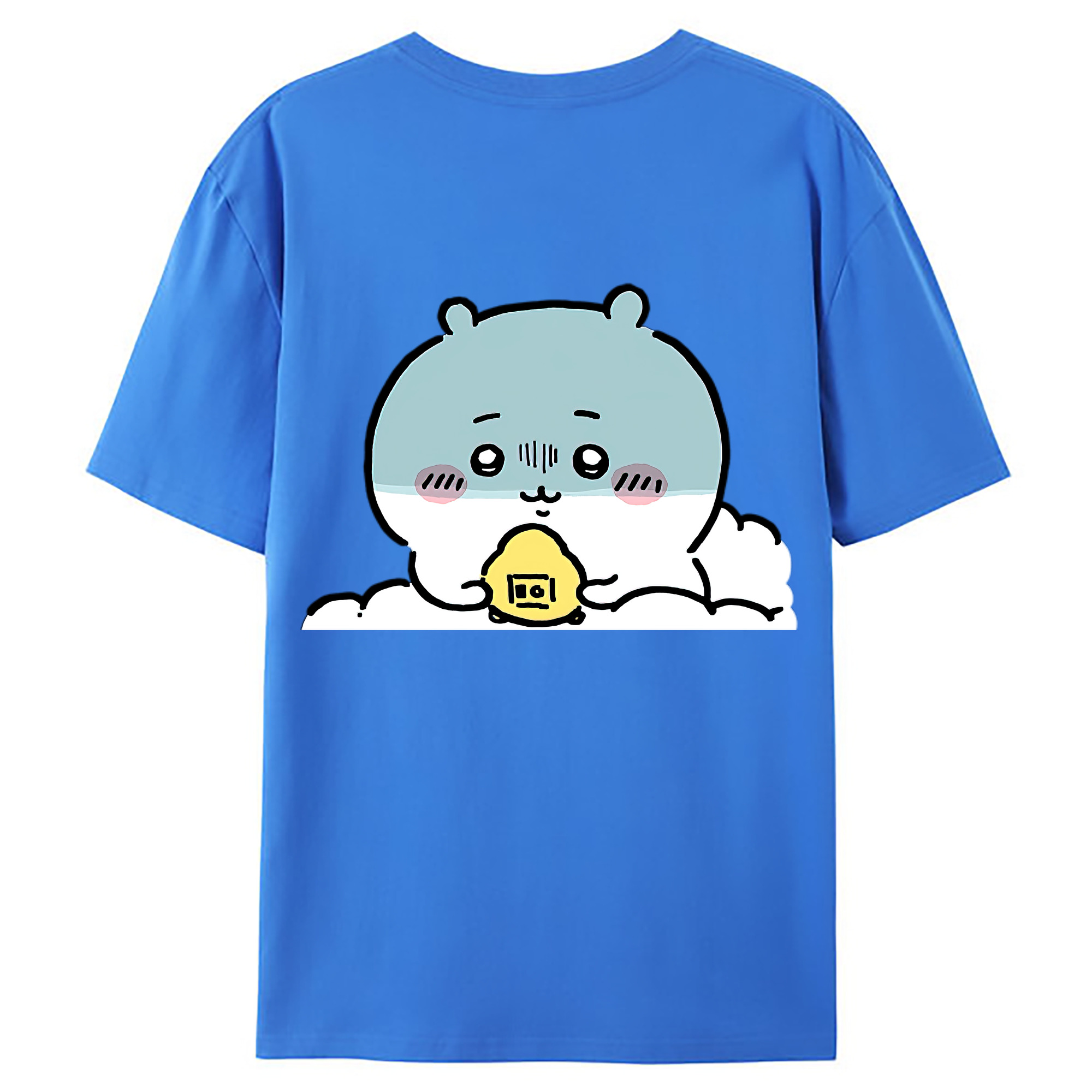 （画像用） ちいかわ ちいかわ Chii-kawa chiikawa 綿100％ メンズ半袖Tシャツ（バックプリント） 通気性