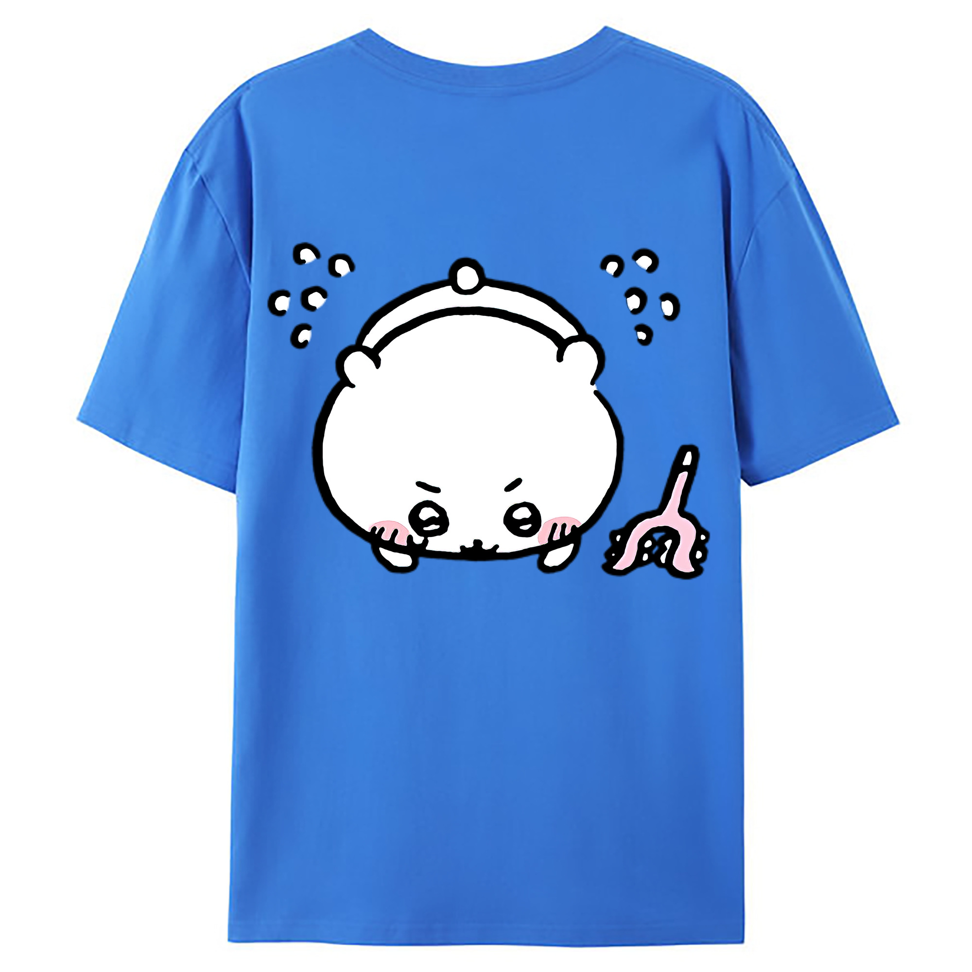 （画像用） ちいかわ ちいかわ Chii-kawa chiikawa 綿100％ メンズ半袖Tシャツ（バックプリント） 通気性
