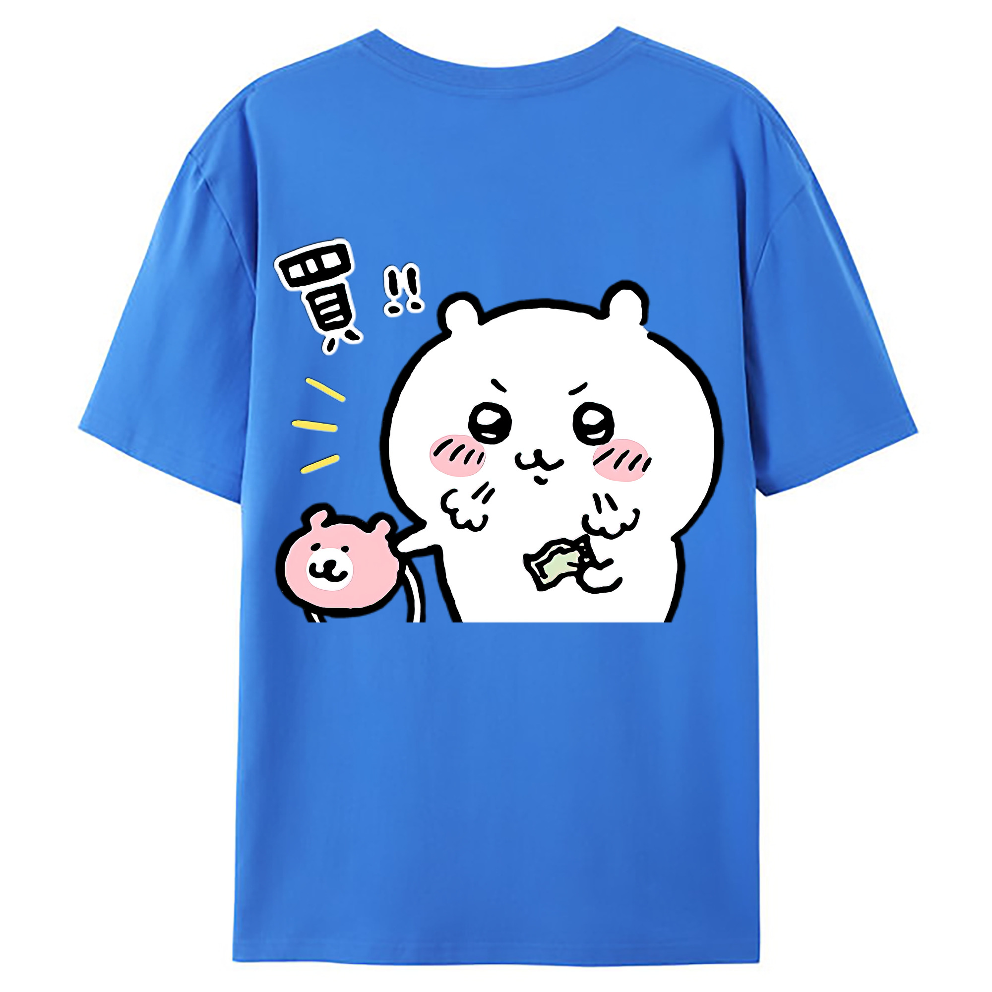 （画像用） ちいかわ ちいかわ Chii-kawa chiikawa 綿100％ メンズ半袖Tシャツ（バックプリント） 通気性