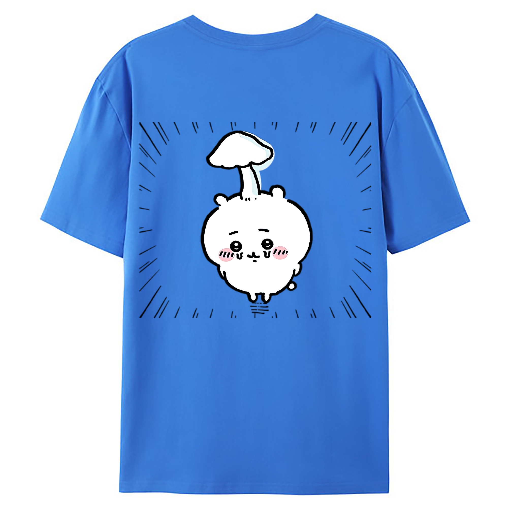 （画像用） ちいかわ ちいかわ Chii-kawa chiikawa 綿100％ メンズ半袖Tシャツ（バックプリント） 通気性