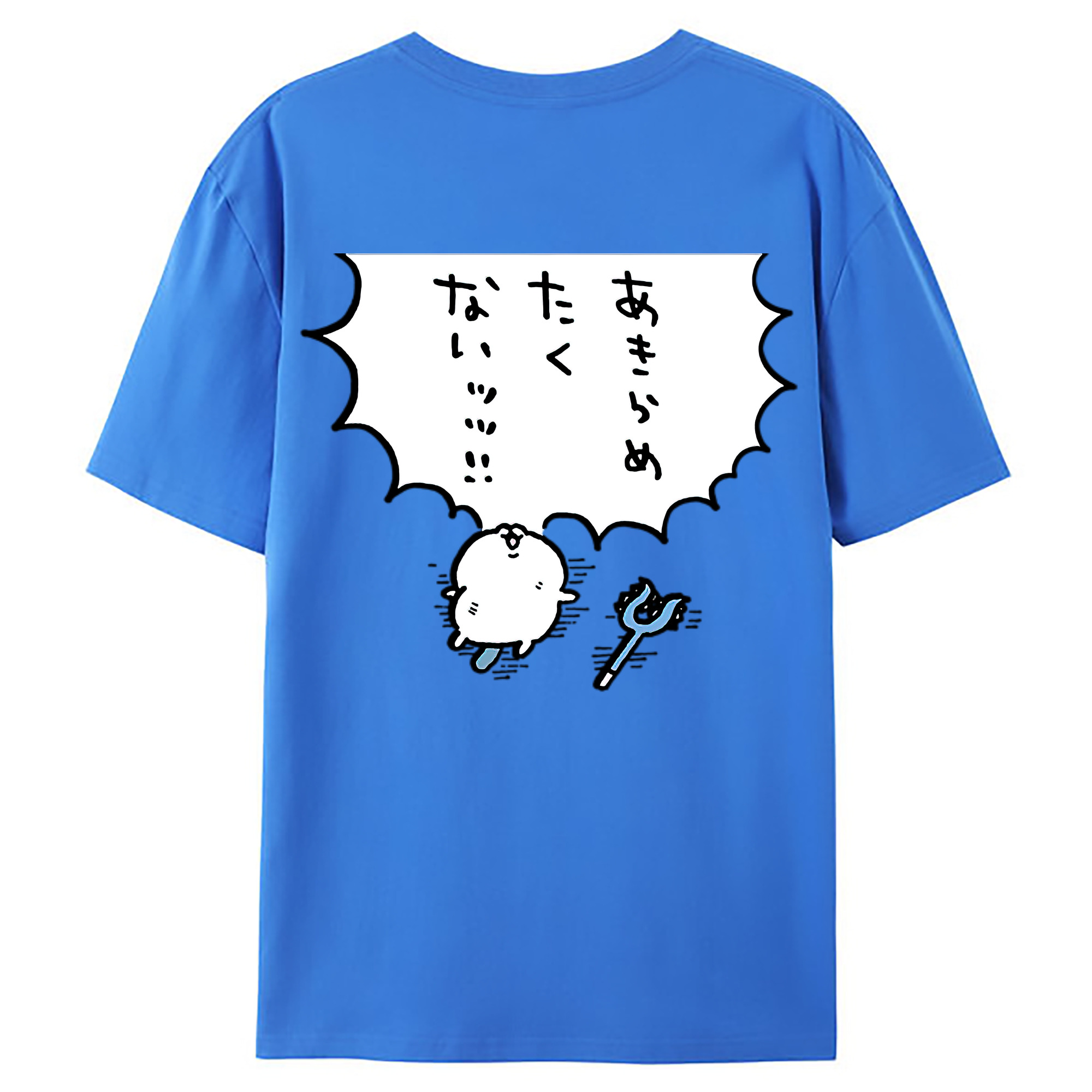 （画像用） ちいかわ ちいかわ Chii-kawa chiikawa 綿100％ メンズ半袖Tシャツ（バックプリント） 通気性