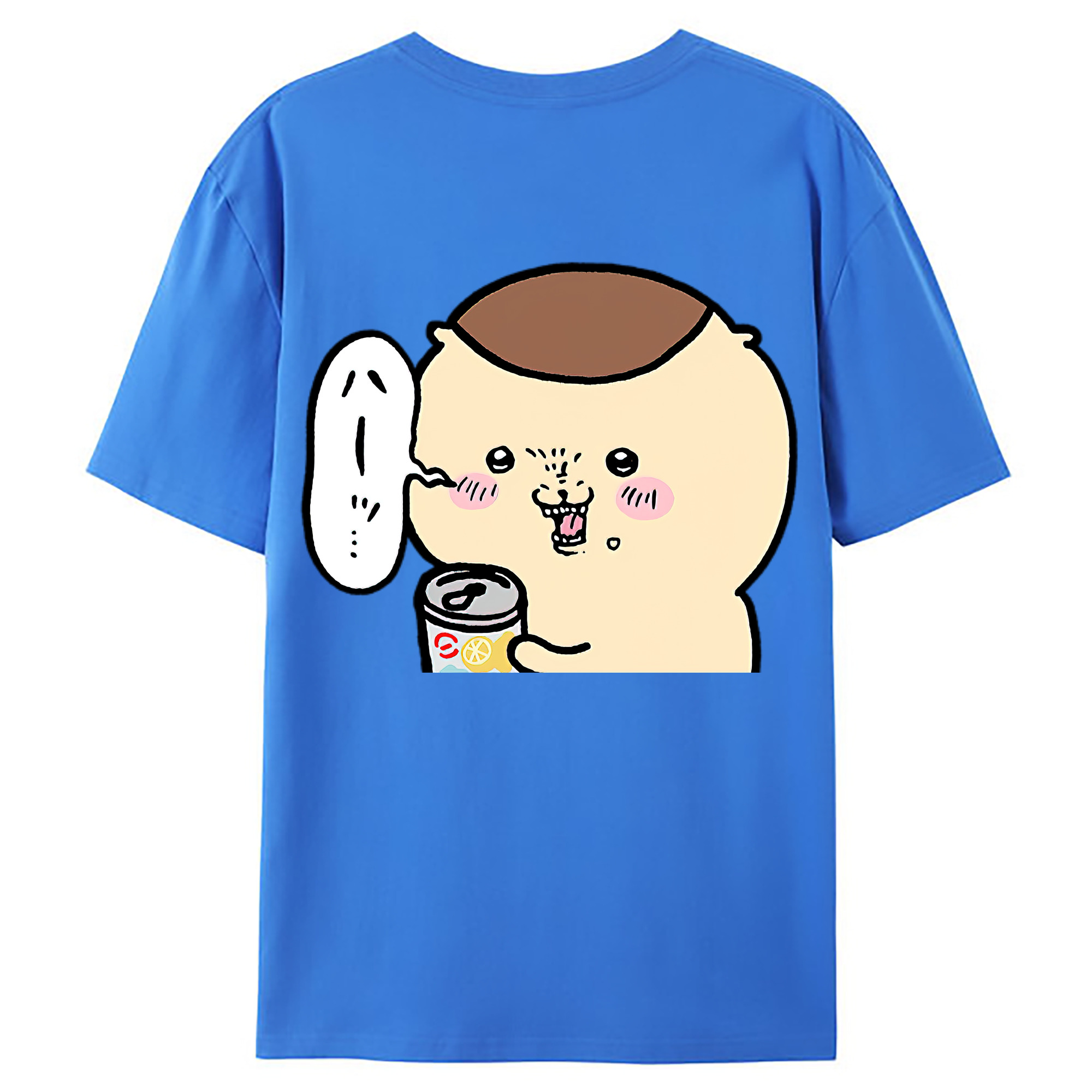 （画像用） ちいかわ くりまんじゅう Chii-kawa kuri manjū 綿100％ メンズ半袖Tシャツ（バックプリント） 通気性
