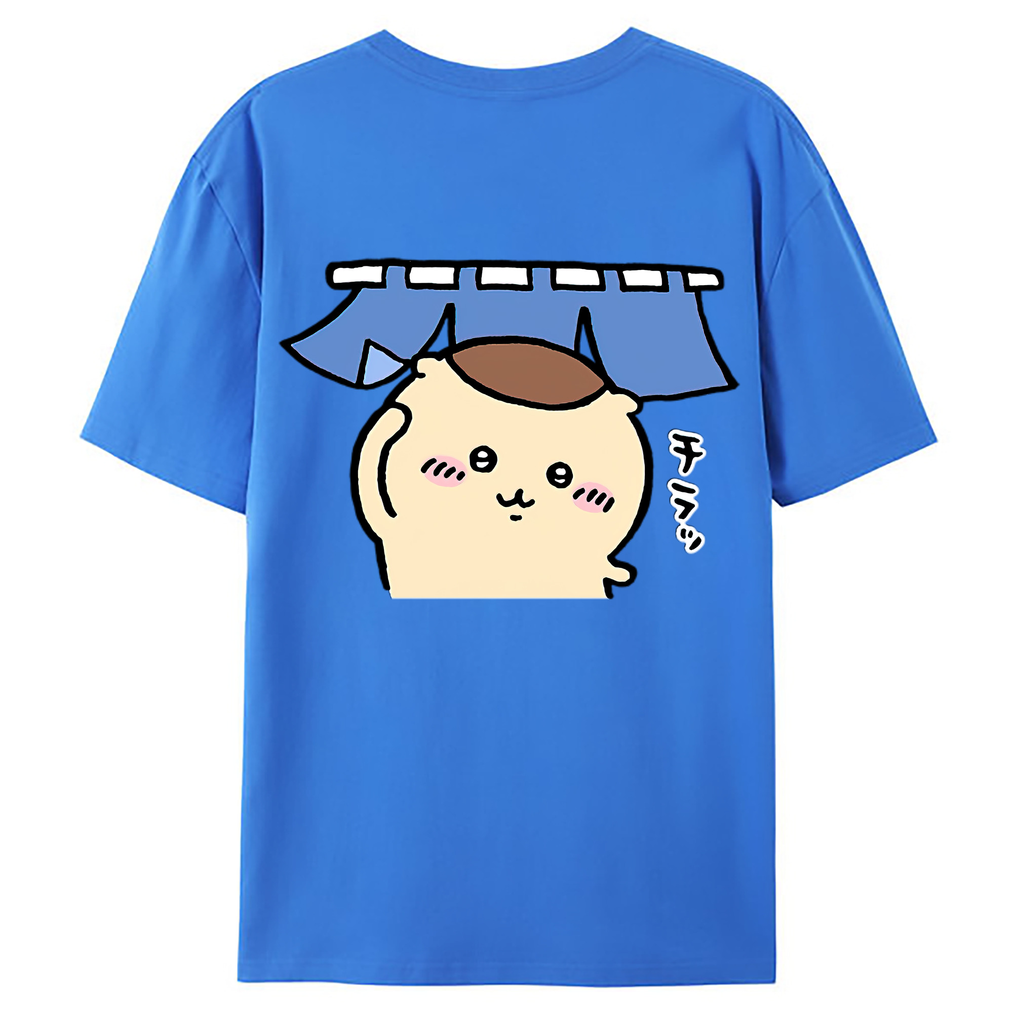 （画像用） ちいかわ くりまんじゅう Chii-kawa kuri manjū 綿100％ メンズ半袖Tシャツ（バックプリント） 通気性
