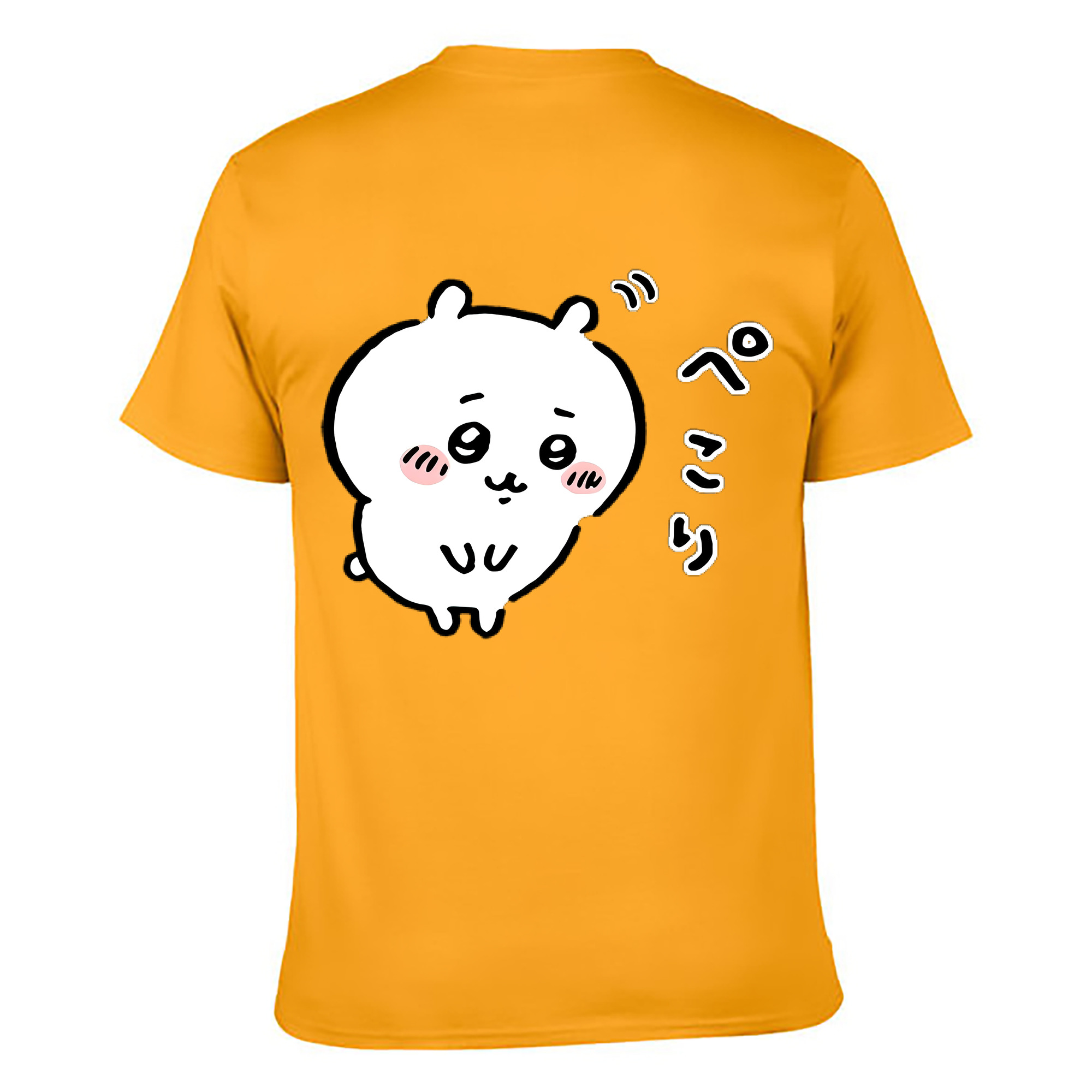 （画像用） ちいかわ ちいかわ Chii-kawa chiikawa 綿100％ メンズ半袖Tシャツ（バックプリント） 通気性