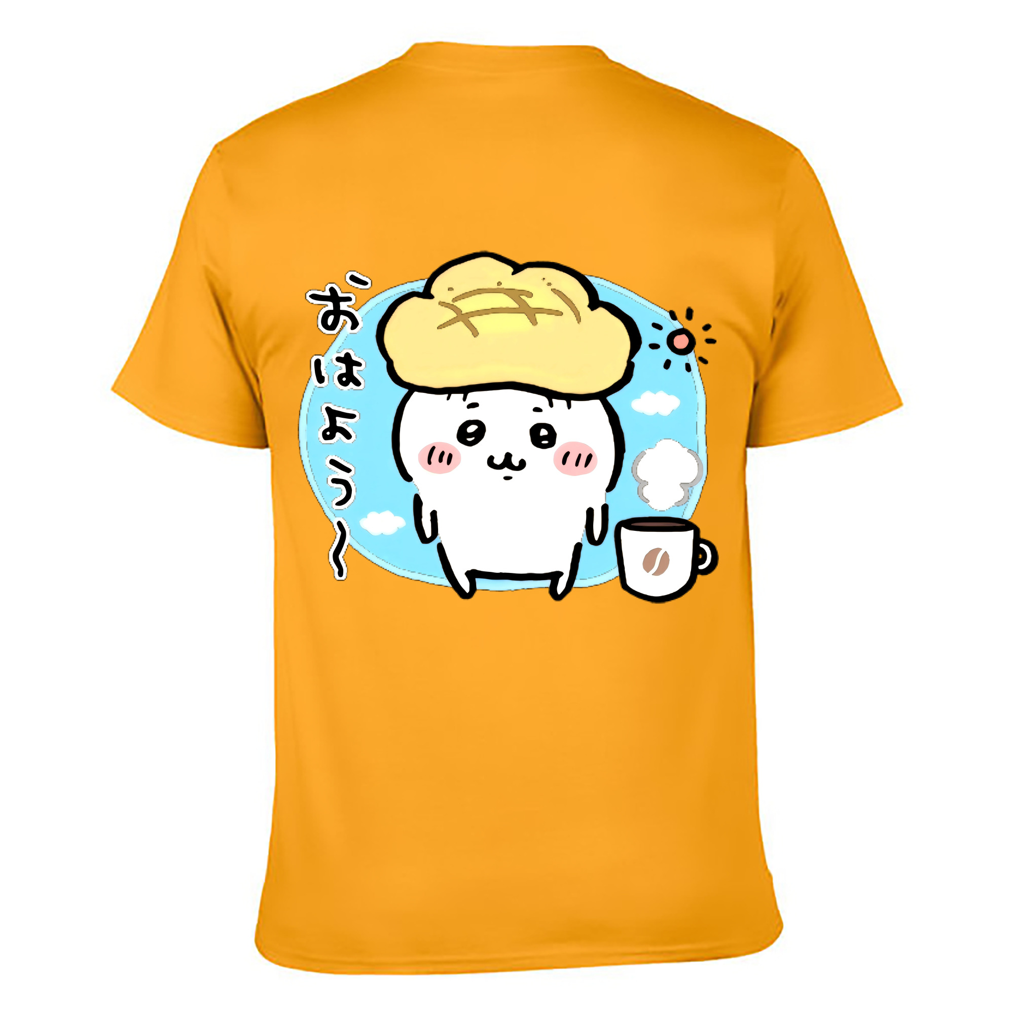 （画像用） ちいかわ ちいかわ Chii-kawa chiikawa 綿100％ メンズ半袖Tシャツ（バックプリント） 通気性