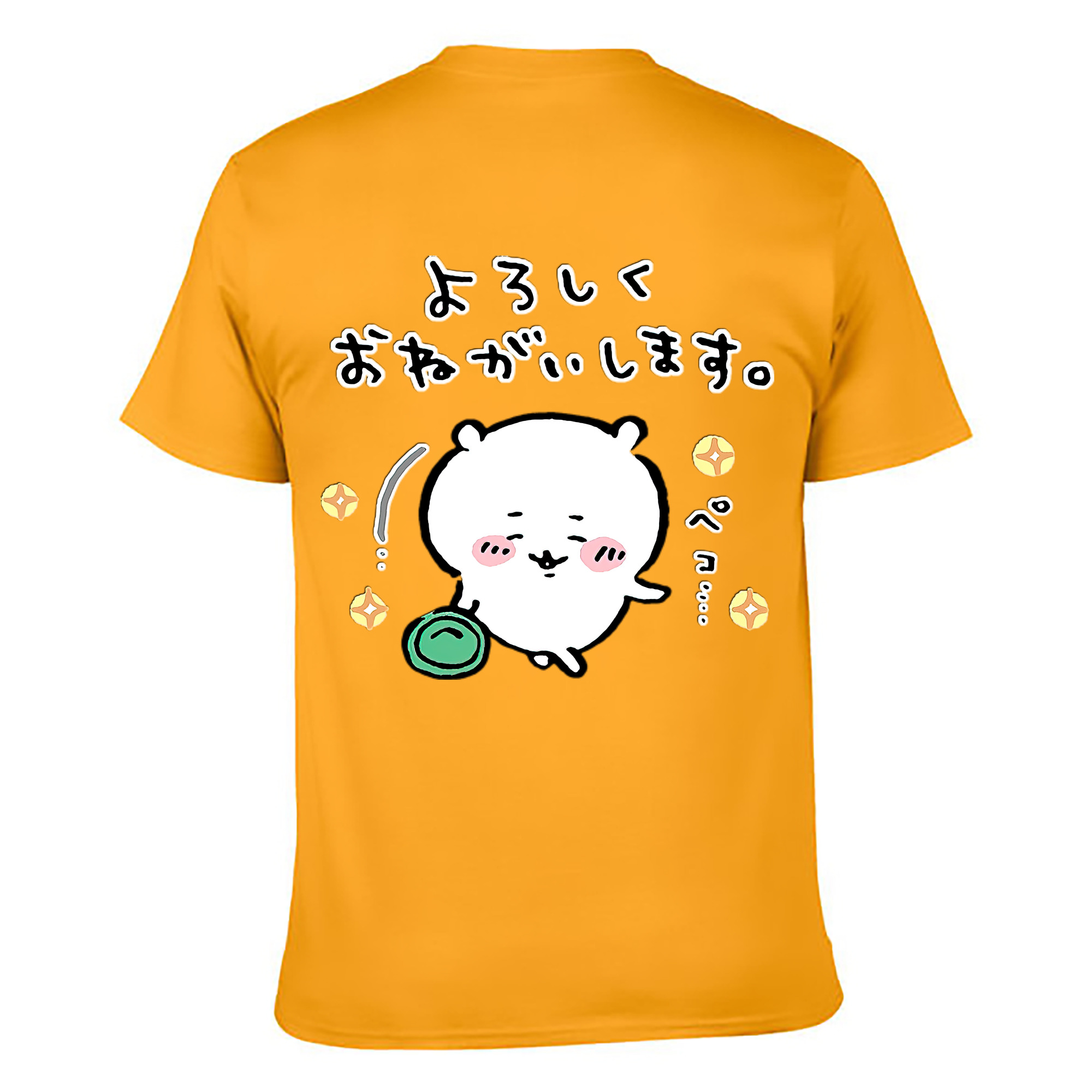 （画像用） ちいかわ ちいかわ Chii-kawa chiikawa 綿100％ メンズ半袖Tシャツ（バックプリント） 通気性